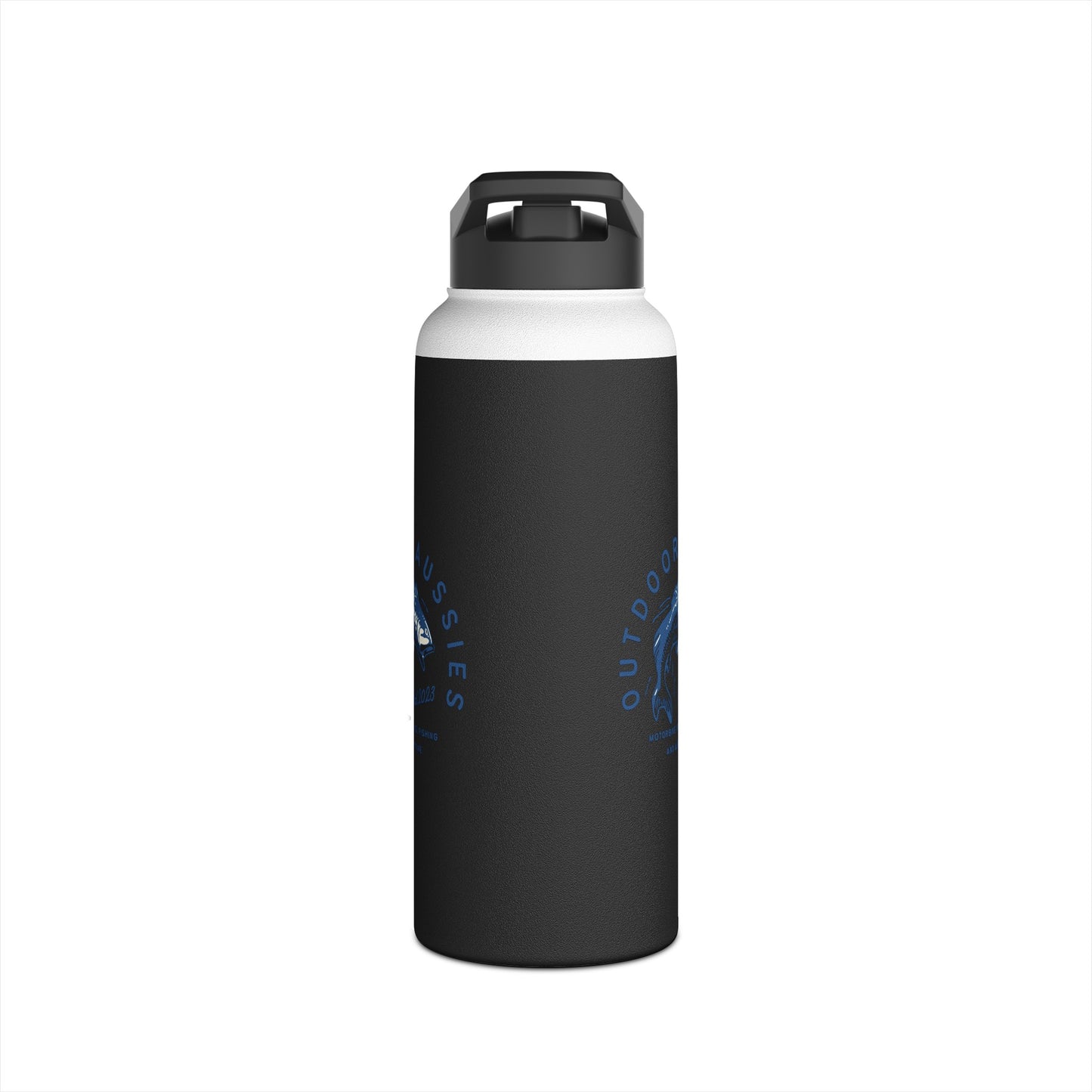 Outdoor Aussies Barra Stainless Steel Water Bottle, Standard Lid