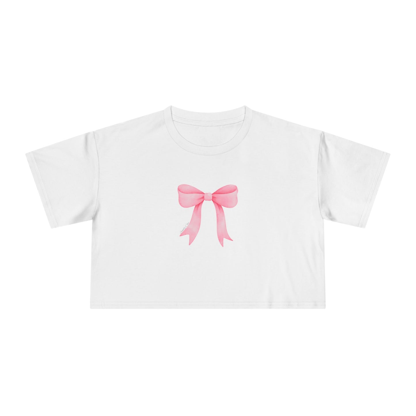 Sandy Cove's Cute Bow Women's Crop Tee