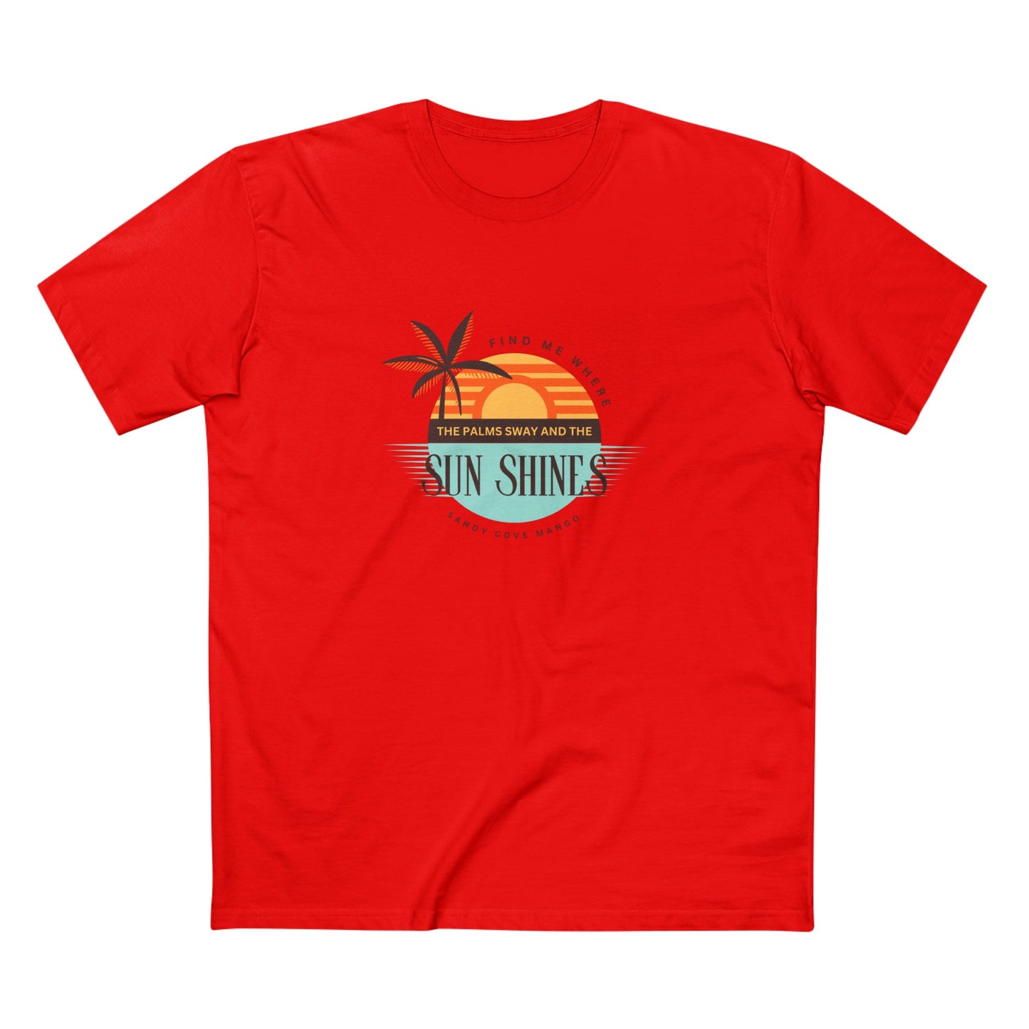 Sandy Cove Mango Sunset Men's Staple Tee