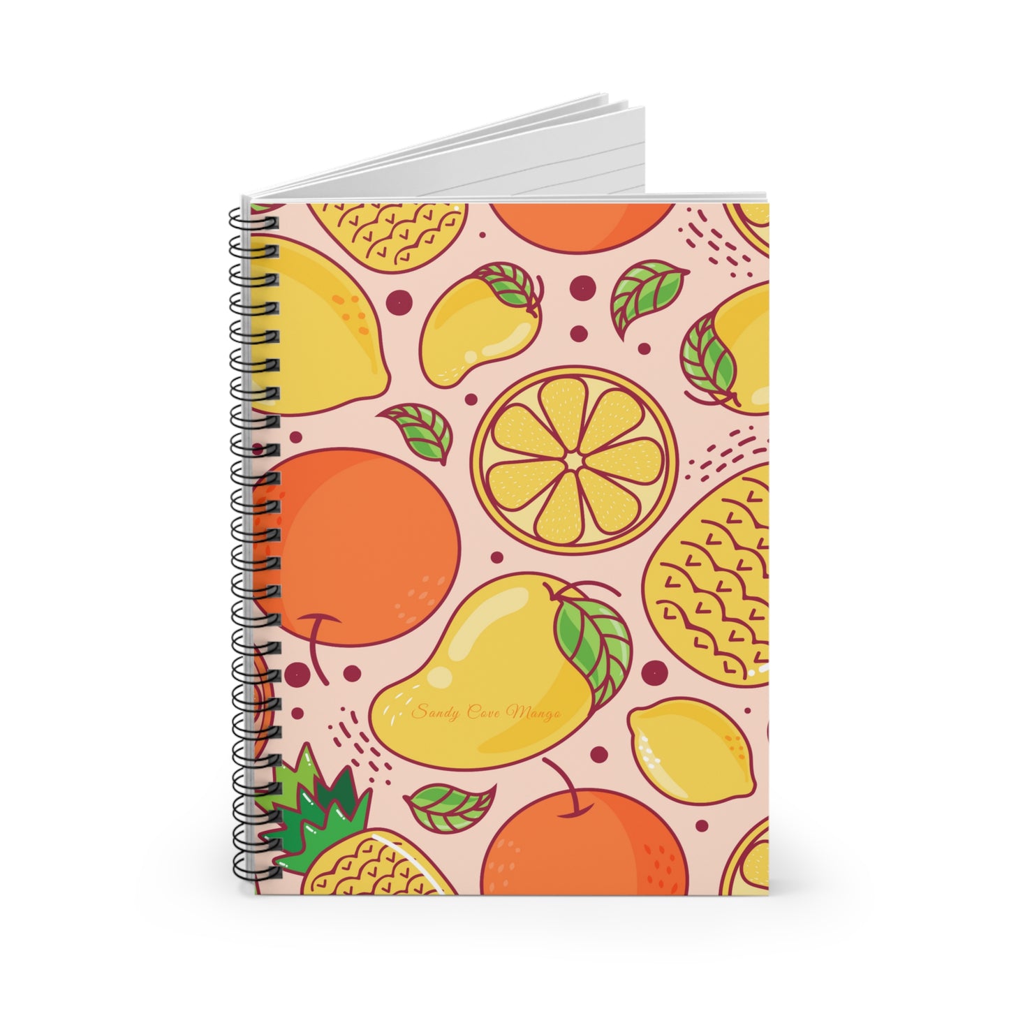 Sandy Cove Mango Tropical Frui Spiral Notebook - Ruled Line (Available in USA only)