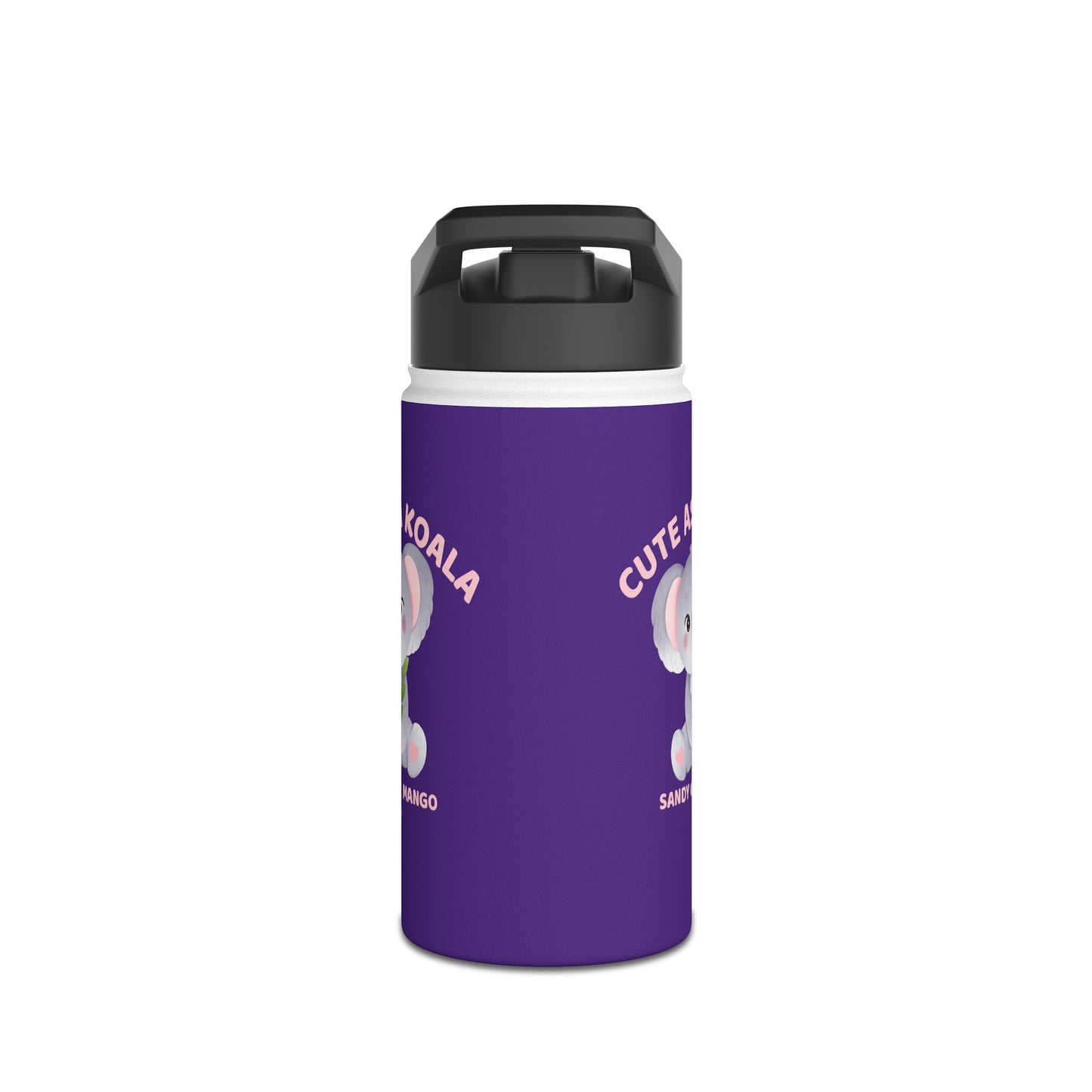 Sandy Cove Mango Cute as a Koala Stainless Steel Water Bottle, Standard Lid