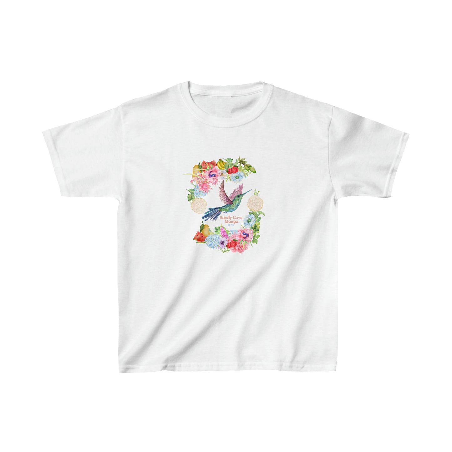 Sandy Cove Mango Birds and Blossoms Kids Heavy Cotton™ Tee