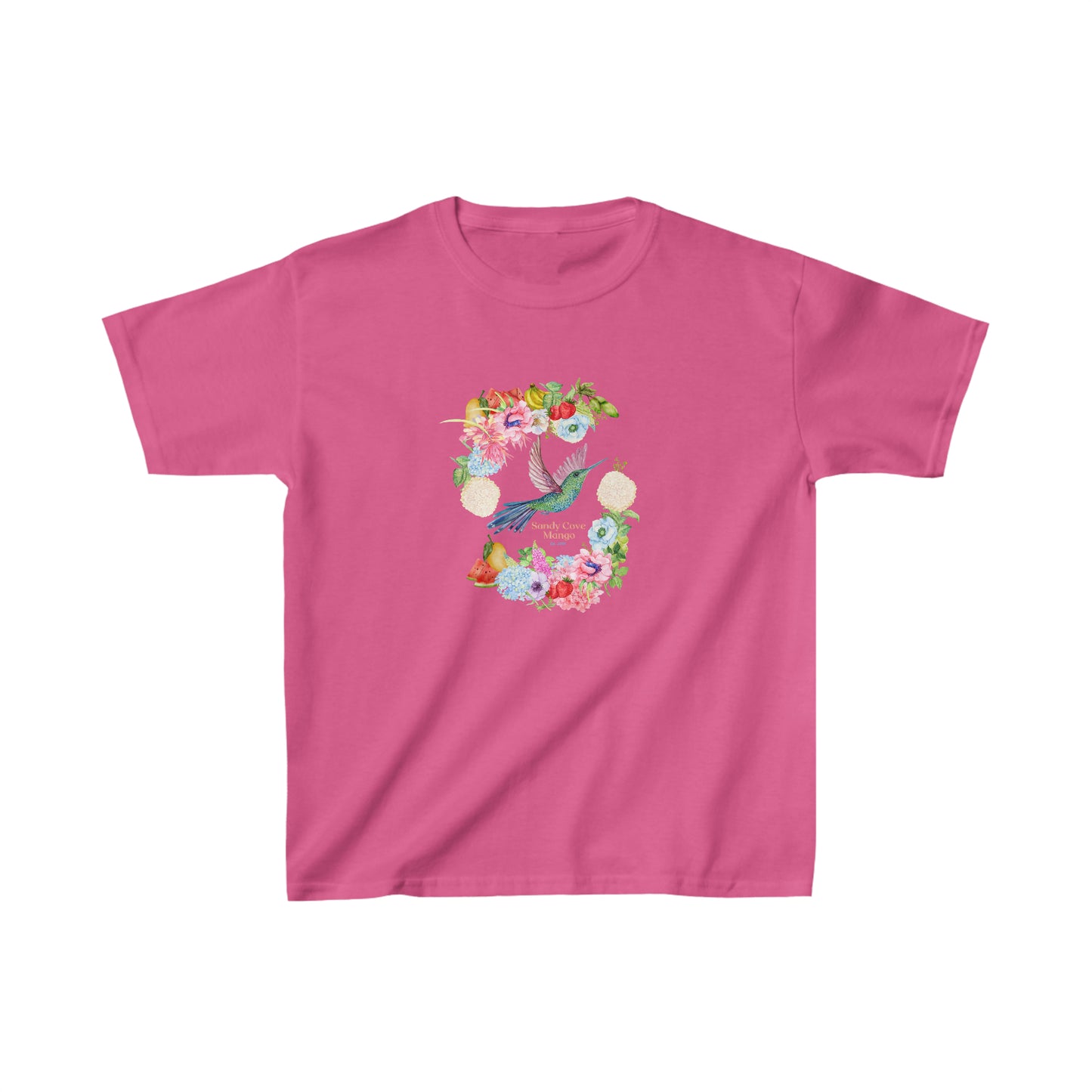 Sandy Cove Mango Birds and Blossoms Kids Heavy Cotton™ Tee