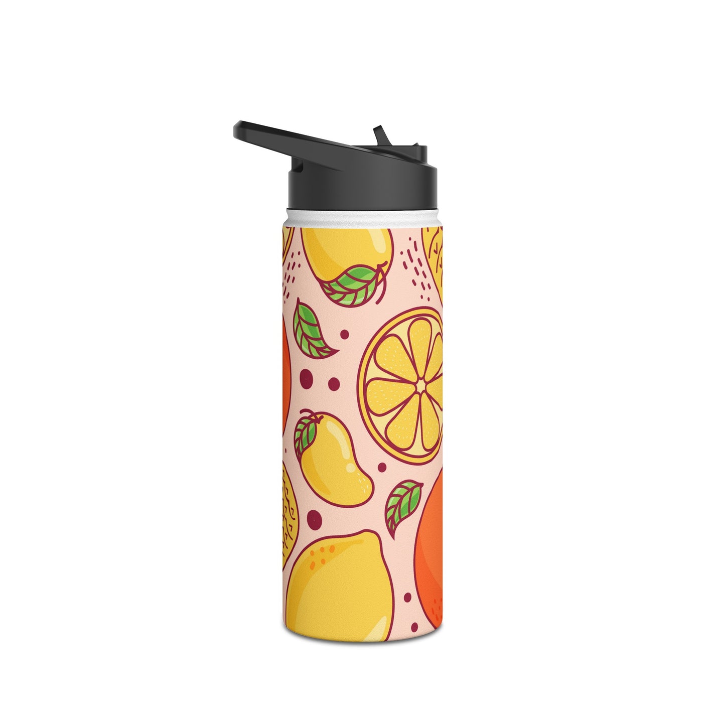 Sandy Cove Mango Tropical Fruit Stainless Steel Water Bottle, Standard Lid