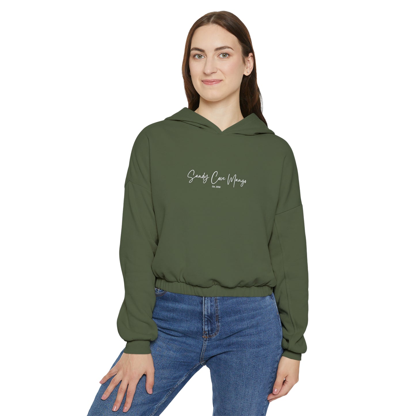 Sandy Cove Mango Women's Cinched Bottom Hoodie (Printed in USA)