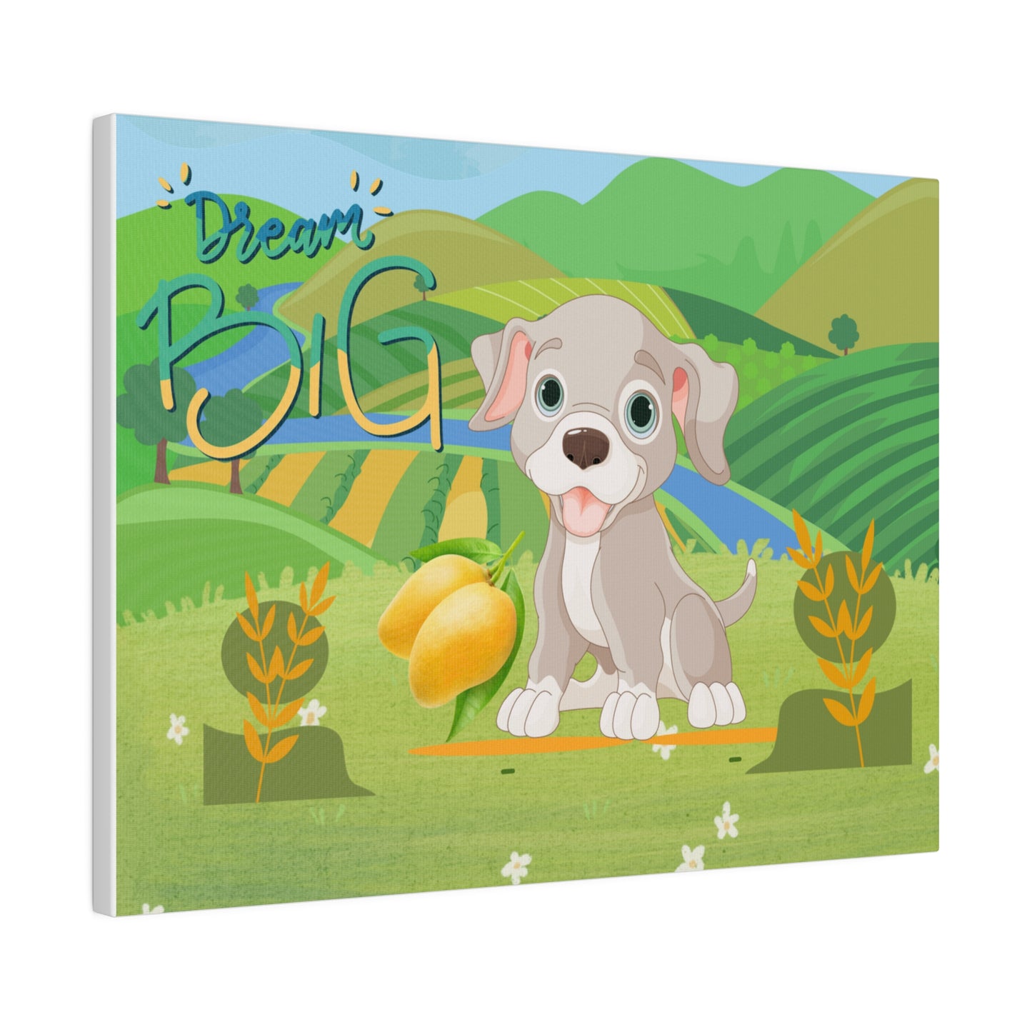 Sandy Cove's Delicious Mangoes Dream Big Puppy Matte Canvas, Stretched, 0.75"