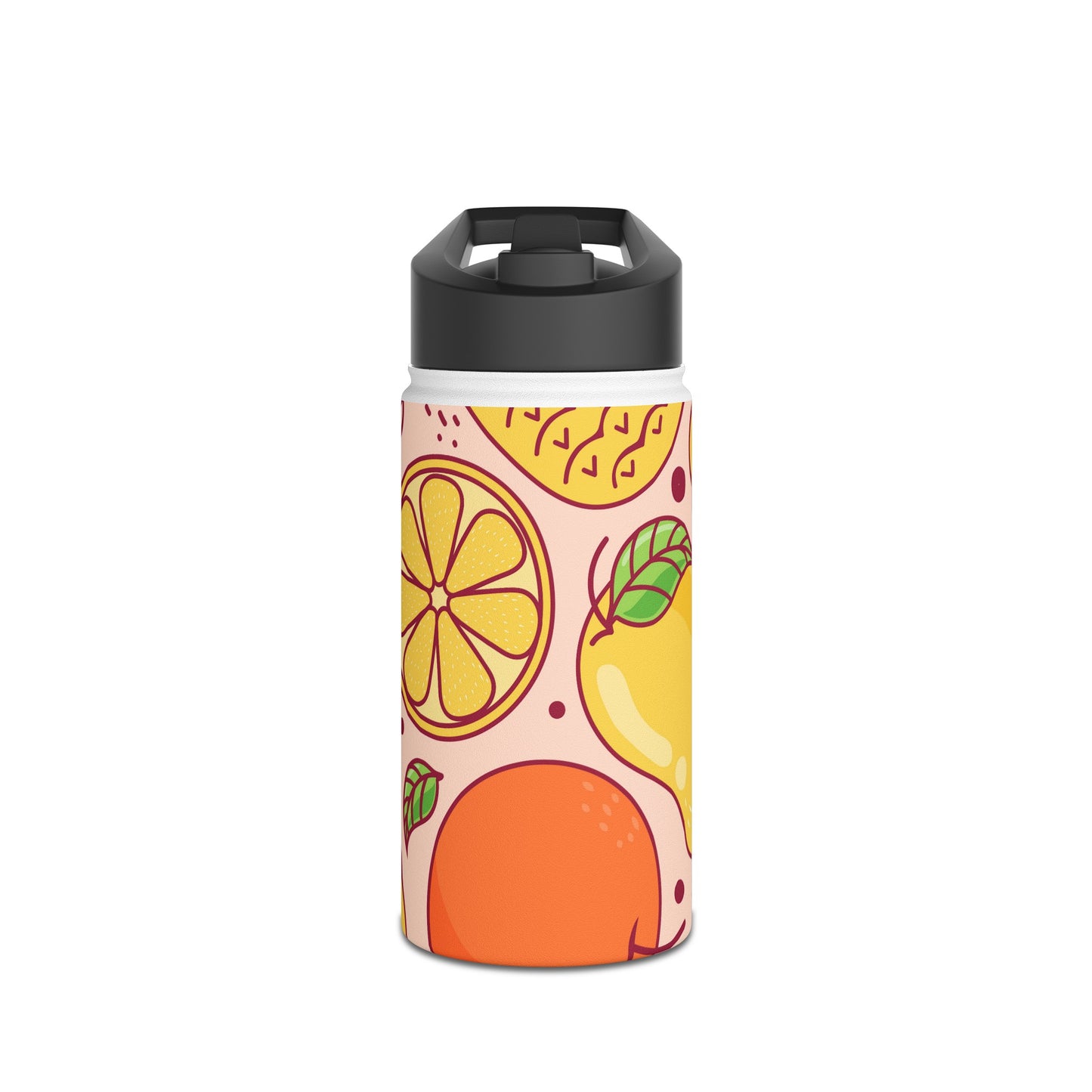 Sandy Cove Mango Tropical Fruit Stainless Steel Water Bottle, Standard Lid