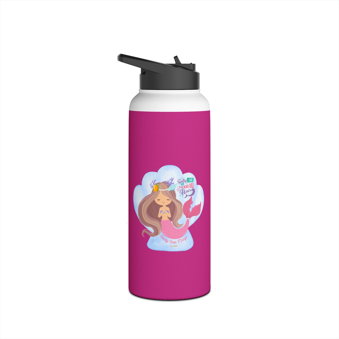 Sandy Cove Mango Salty Air Mermaid Stainless Steel Water Bottle, Standard Lid