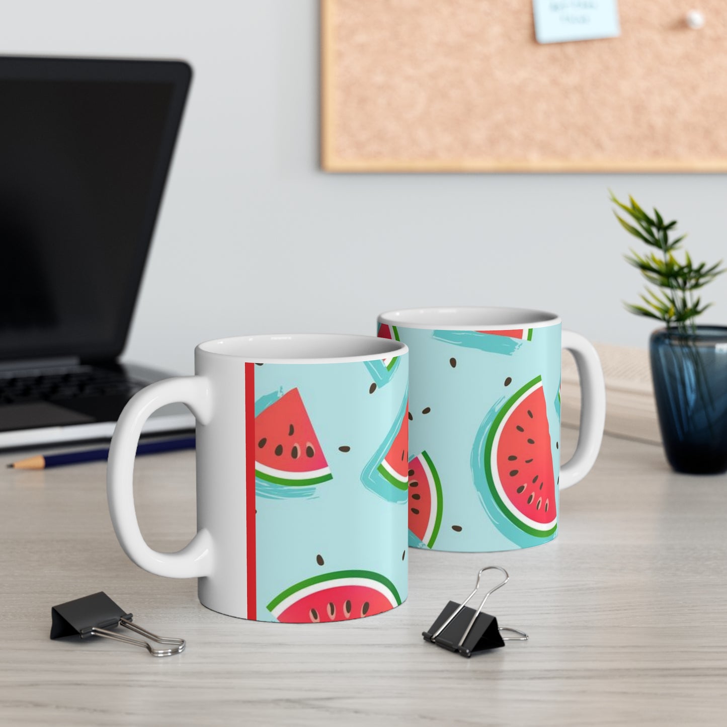 SCMP Watermelon Ceramic Coffee Cups, 11oz, 15oz