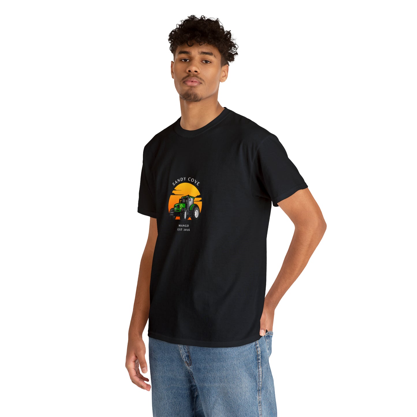 Sandy Cove Mango Tractor Unisex Heavy Cotton Tee