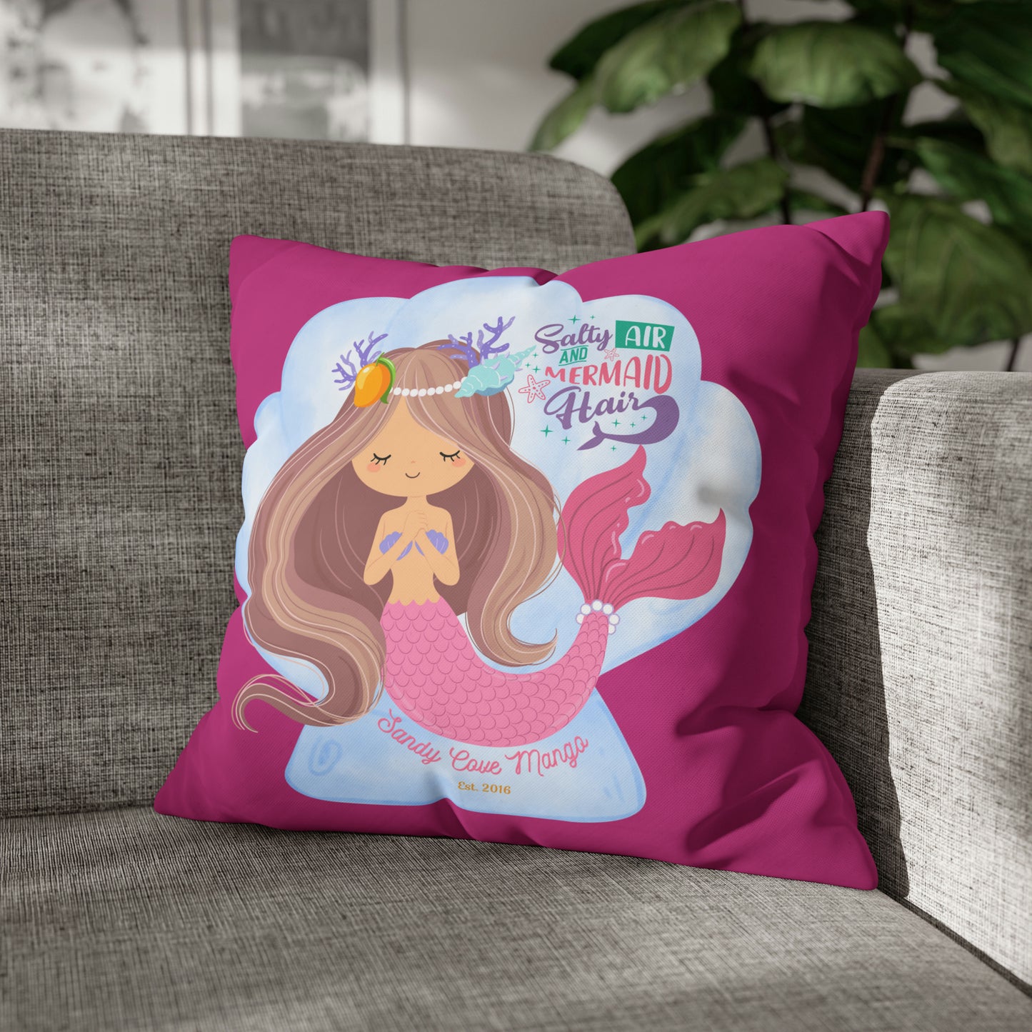 Sandy Cove Mango Salty Air Mermaid Pillowcase