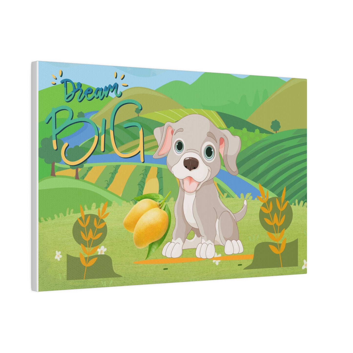 Sandy Cove's Delicious Mangoes Dream Big Puppy Matte Canvas, Stretched, 0.75"