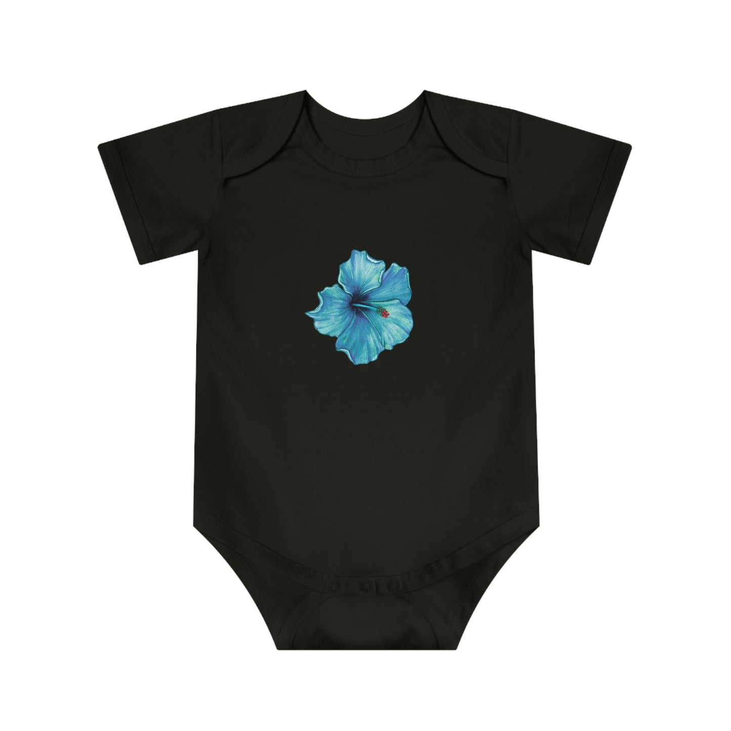 Hibiscus Baby Short Sleeve Bodysuit