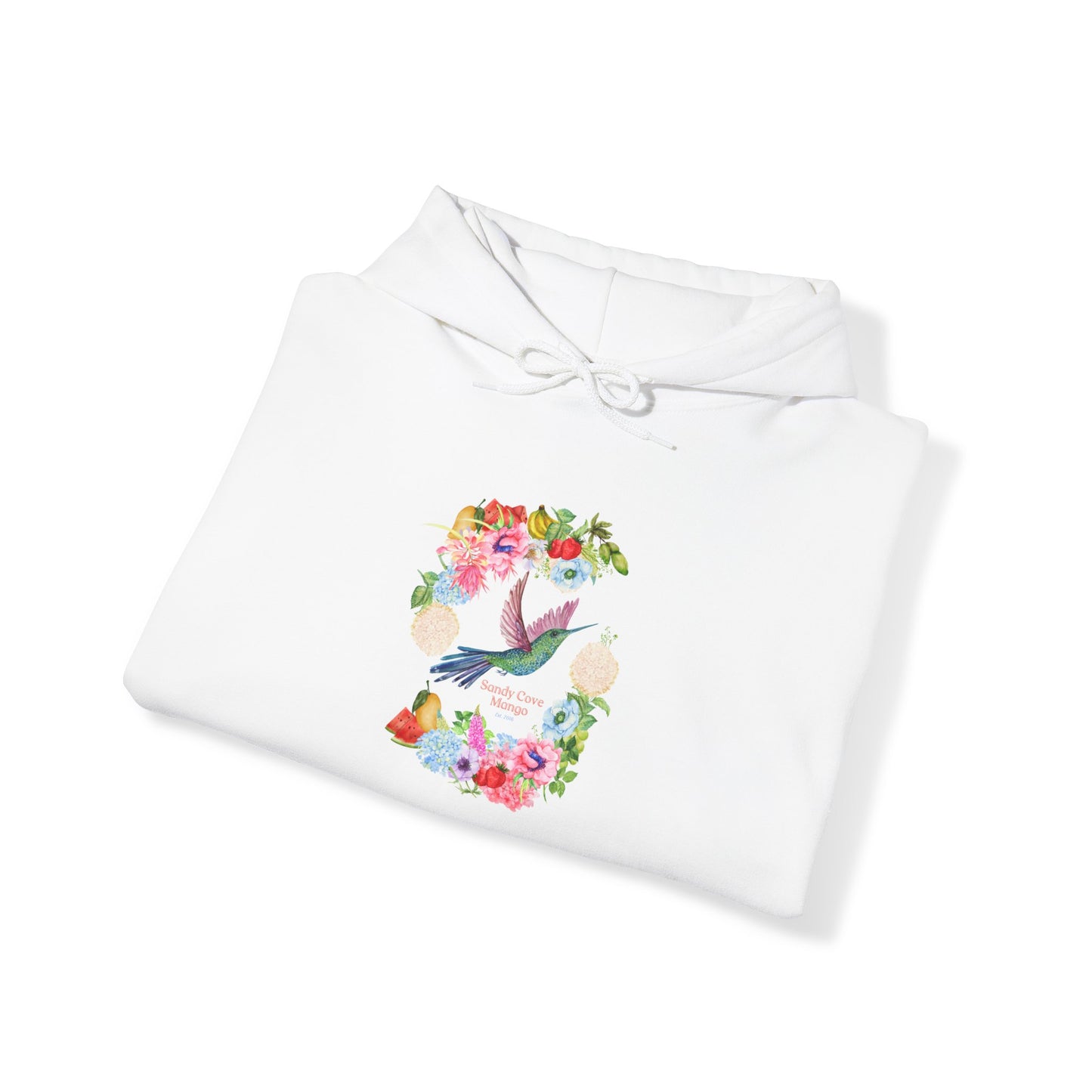 Sandy Cove Mango Birds and Blossoms Heavy Blend™ Hooded Sweatshirt