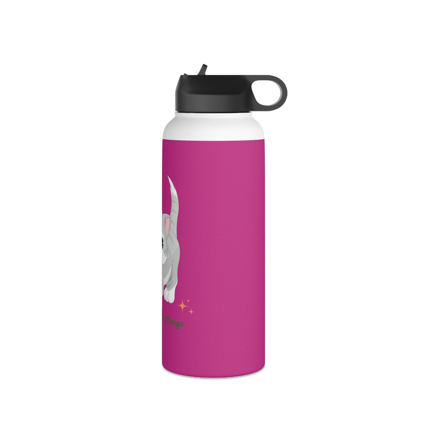 Sandy Cove's Delicious Mangoes Kitten Stainless Steel Water Bottle, Standard Lid