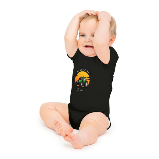 Sandy Cove Mango Tractor Baby Short Sleeve Bodysuit