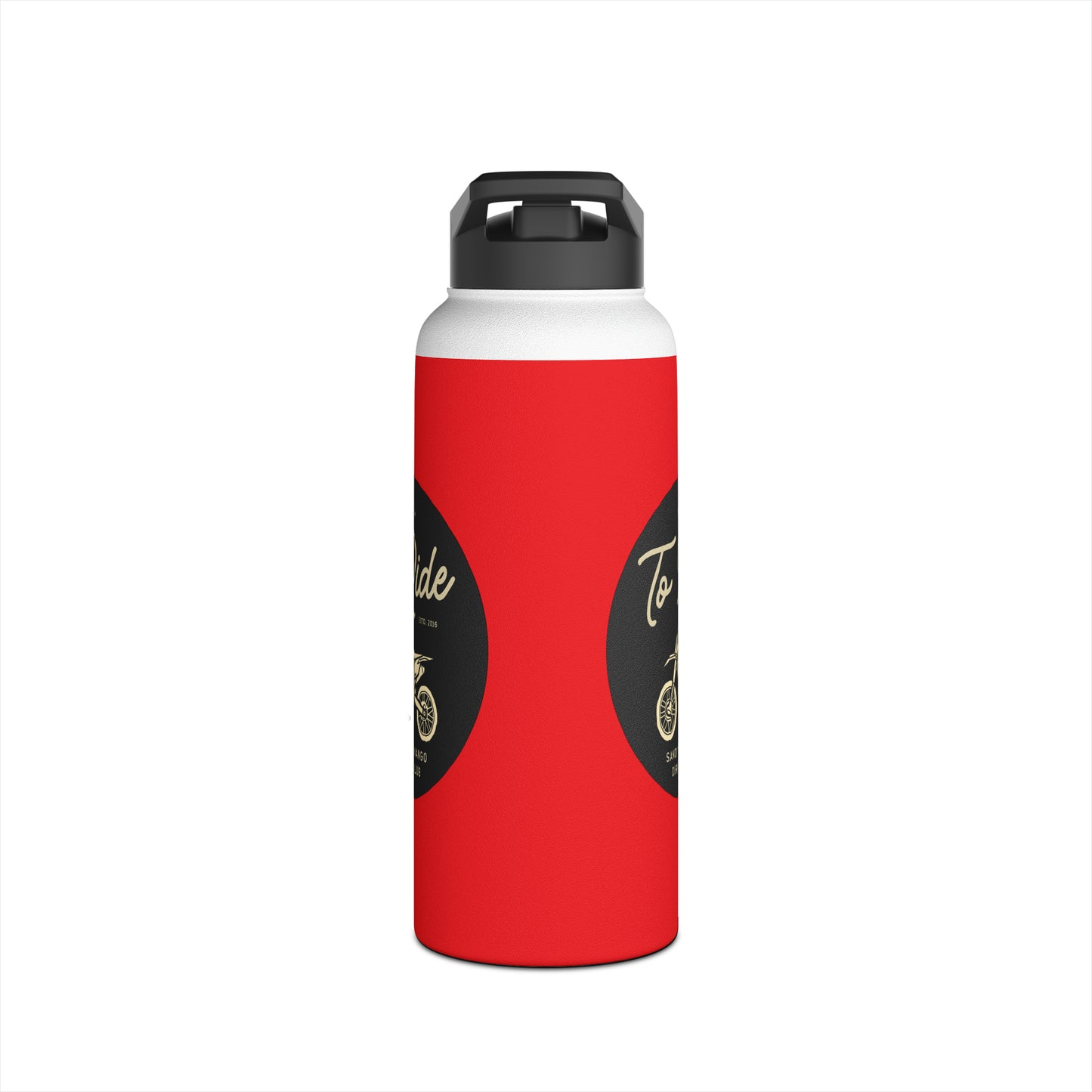 Sandy Cove Mango Born to Ride Red Stainless Steel Water Bottle, Standard Lid