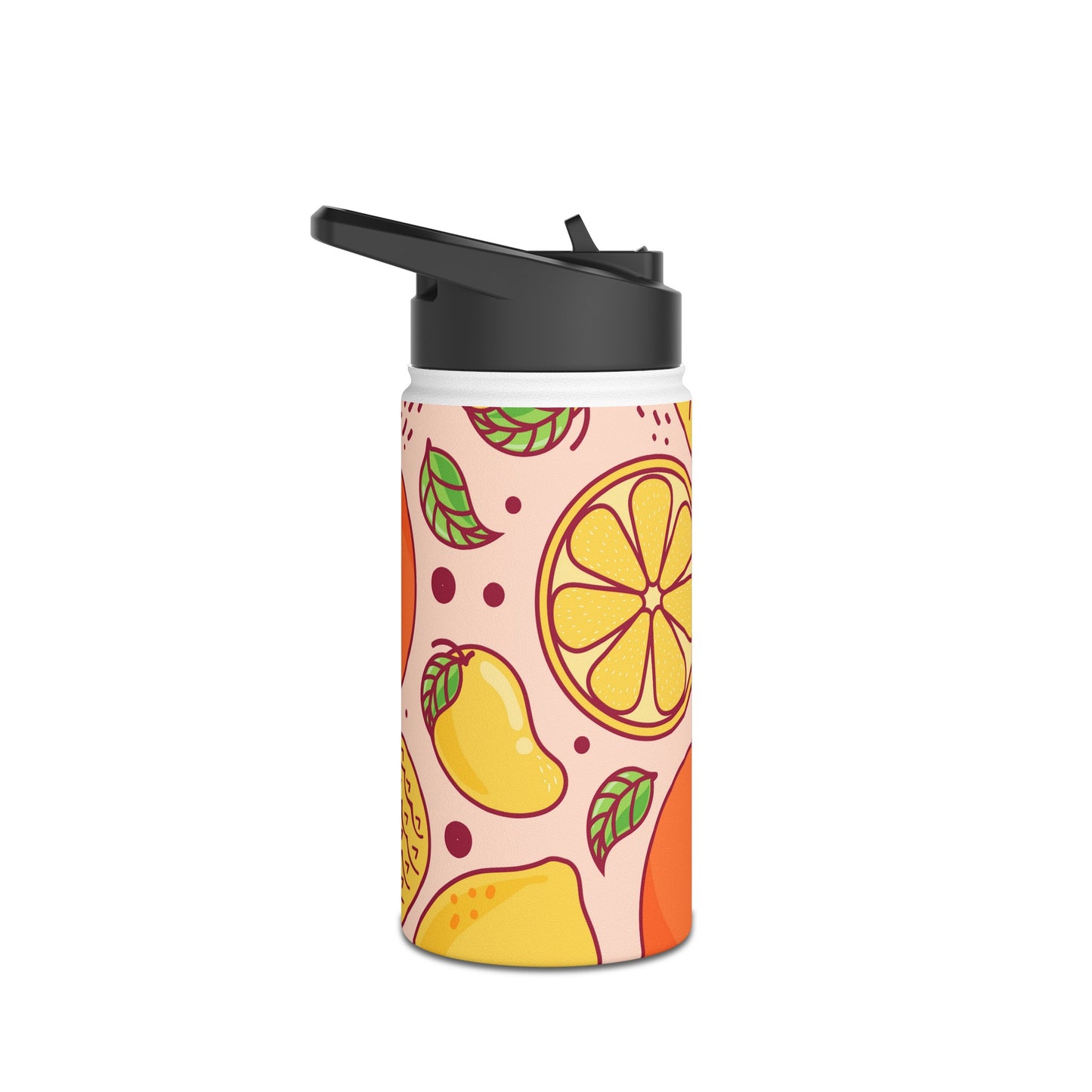 Sandy Cove Mango Tropical Fruit Stainless Steel Water Bottle, Standard Lid