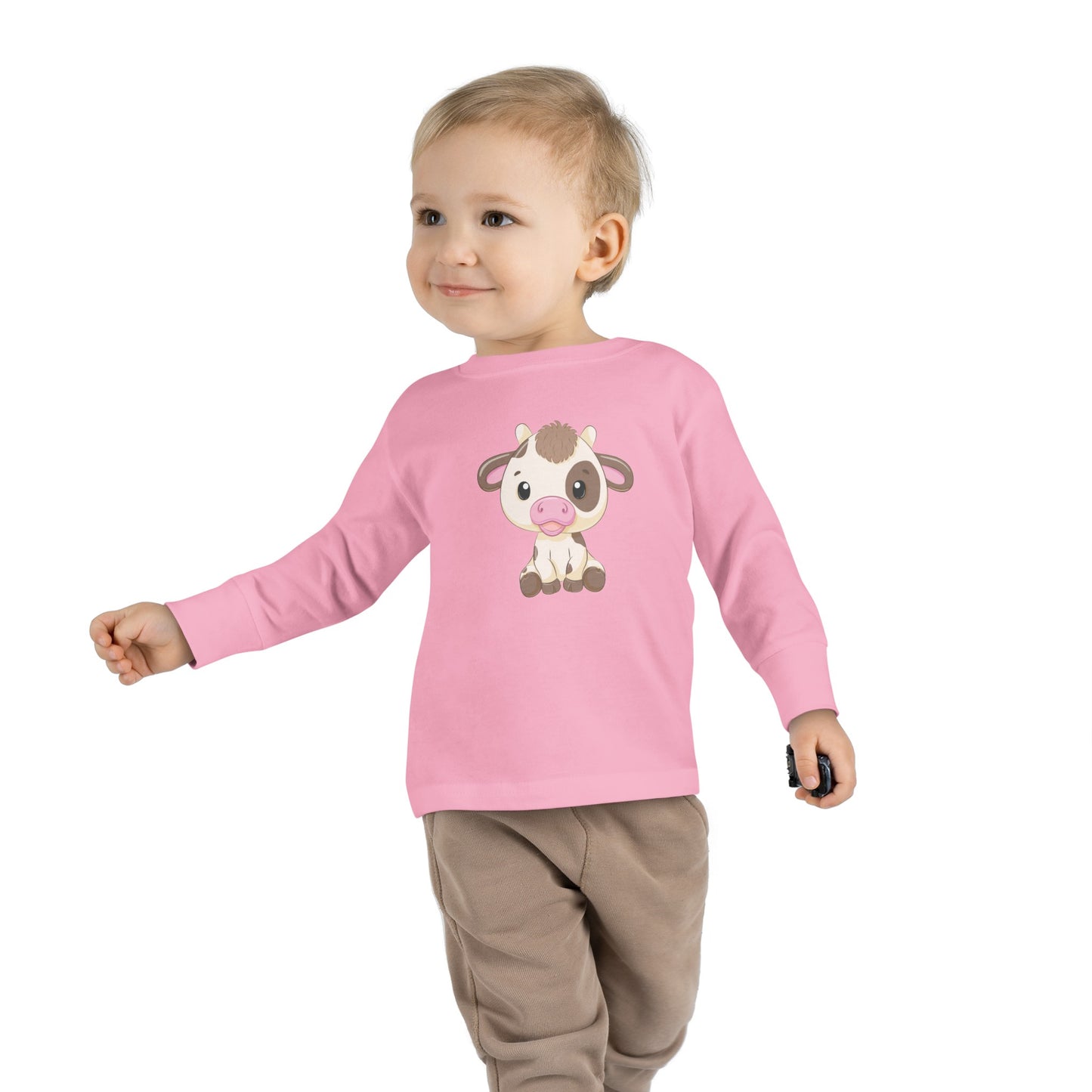 Sandy Cove Mango Cute Cow Toddler Long Sleeve Tee (available in USA only)