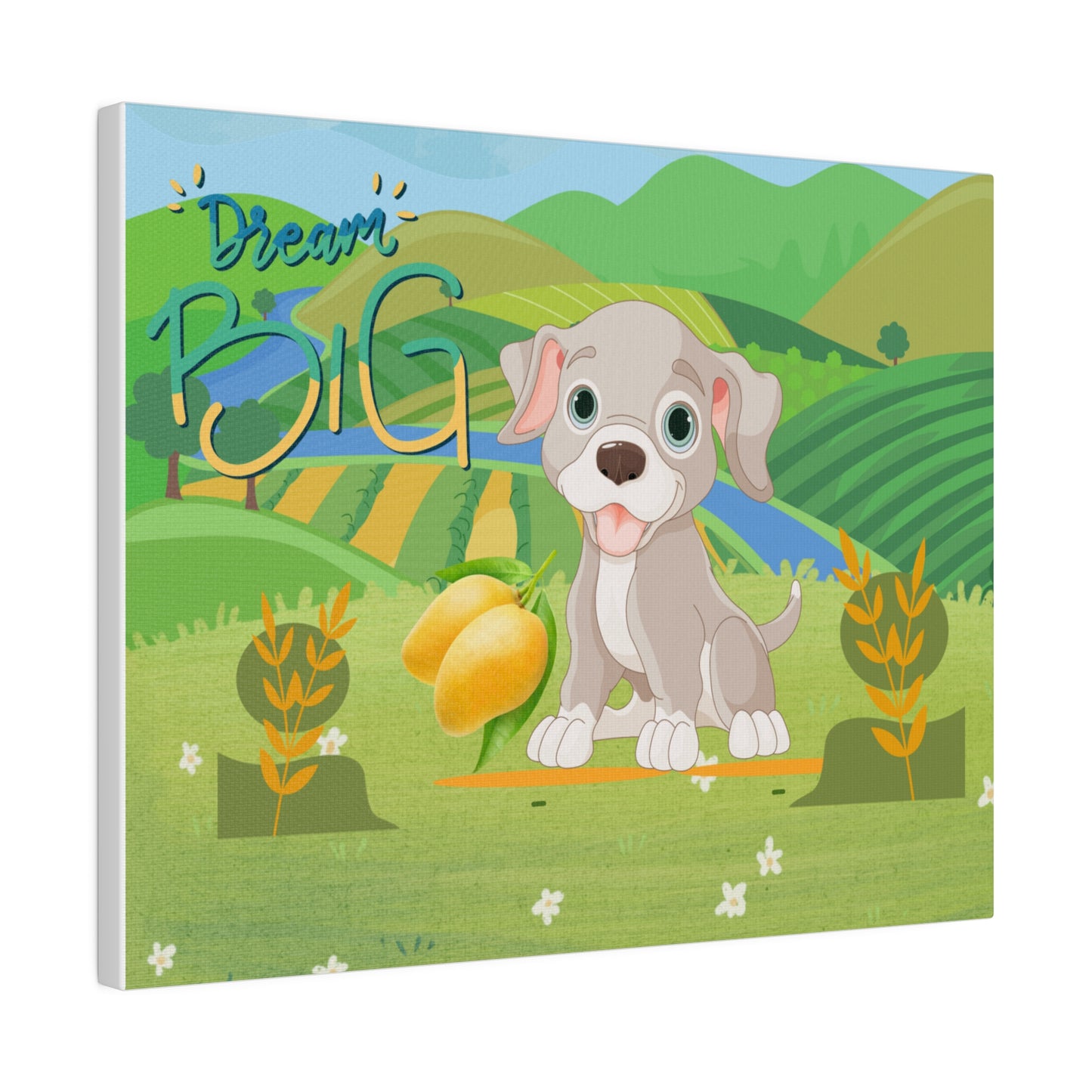 Sandy Cove's Delicious Mangoes Dream Big Puppy Matte Canvas, Stretched, 0.75"