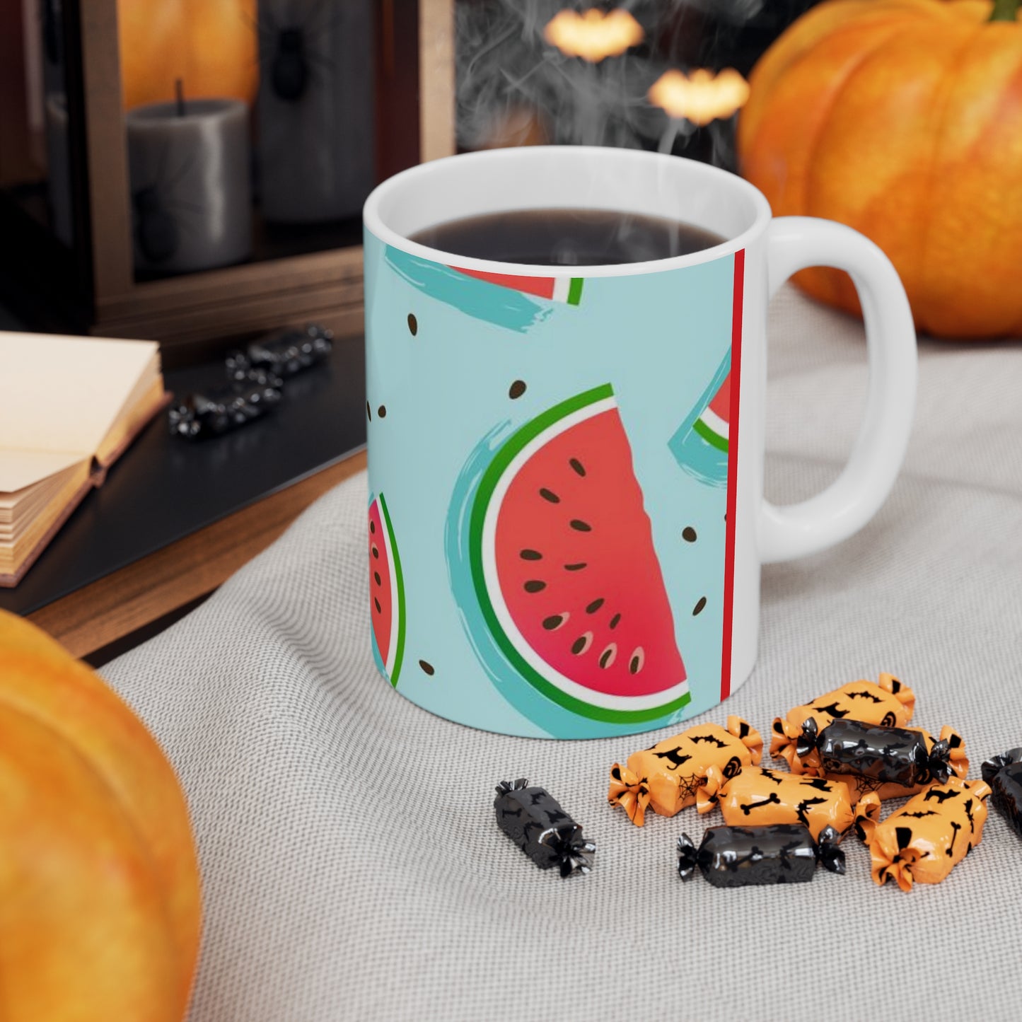 SCMP Watermelon Ceramic Coffee Cups, 11oz, 15oz