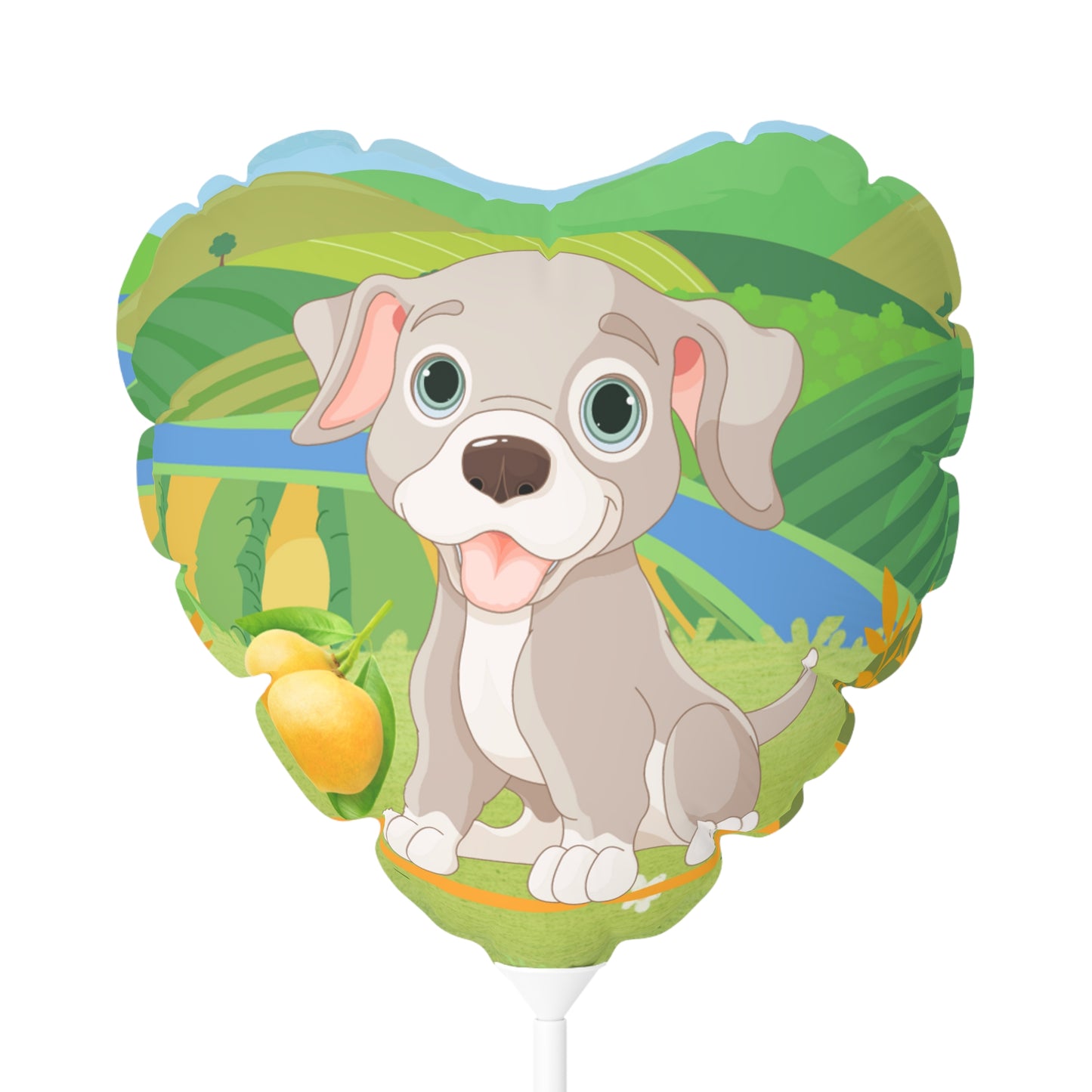 Sandy Cove Delicious Mangoes Puppy Balloon (Round and Heart-shaped), 11" (Printed in USA)