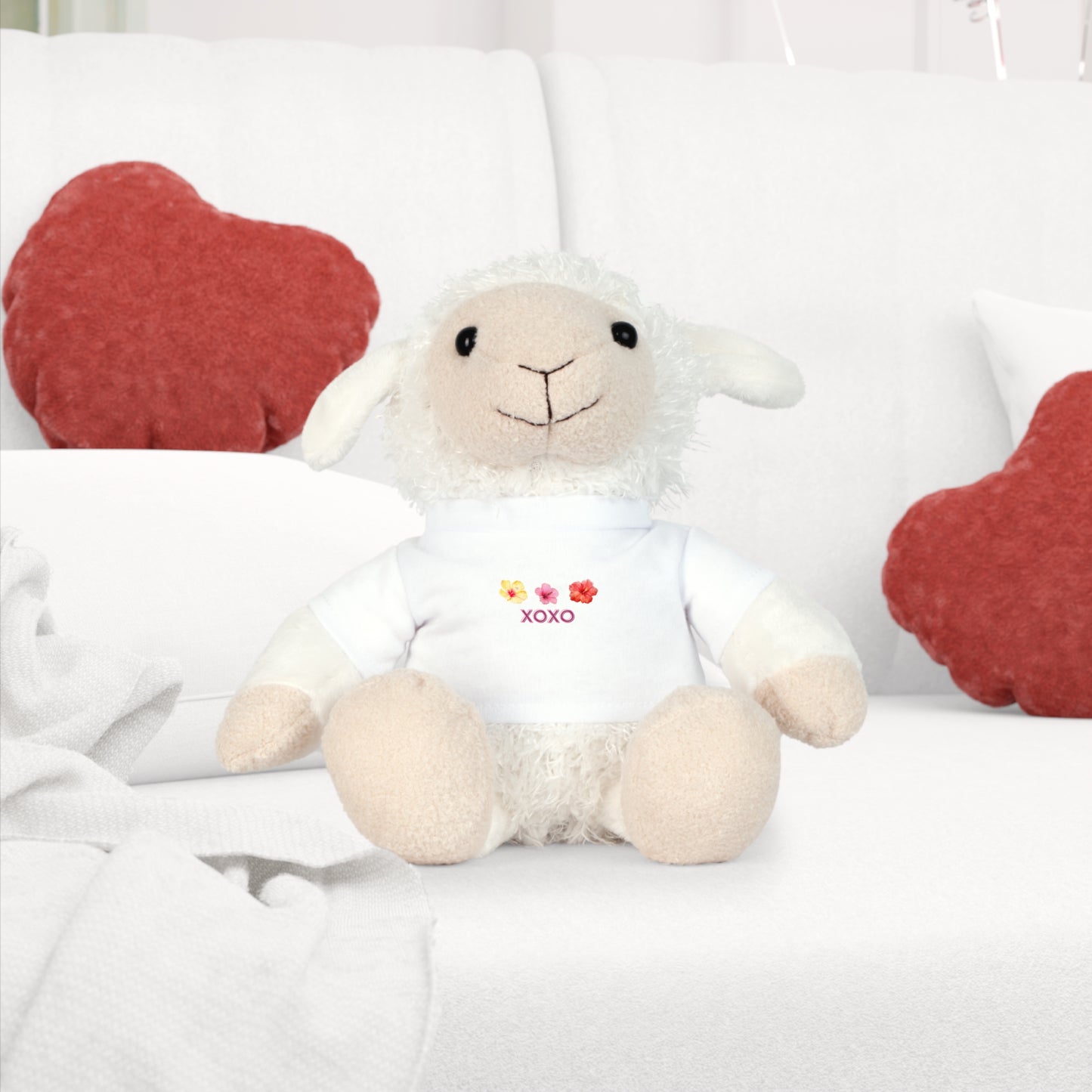 Valentines Day Hibiscus XOXO Plush Toy with T-Shirt