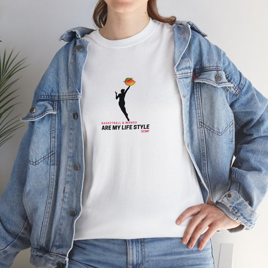 SCMP Basketball and Mango are my lifestyle Women's Cotton Tee