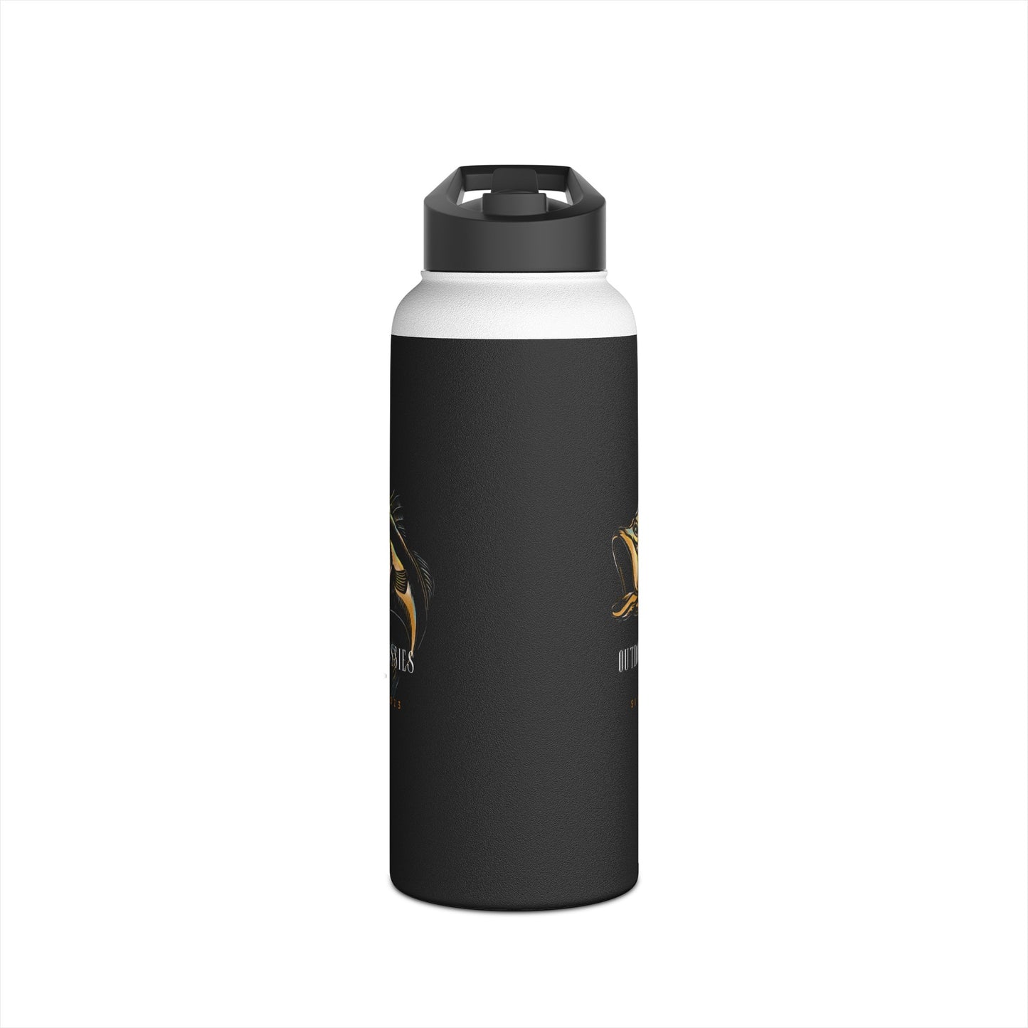 Outdoor Aussies Fishing Stainless Steel Water Bottle, Standard Lid