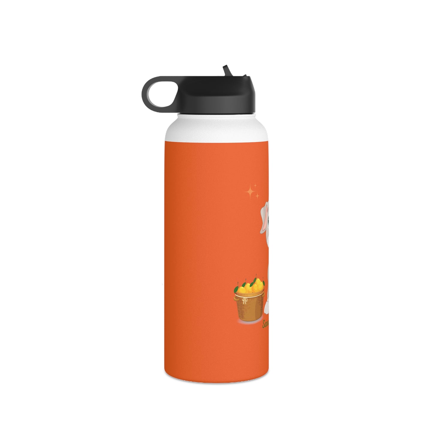 Sandy Cove's Delicious Mangoes Puppy Stainless Steel Water Bottle, Standard Lid