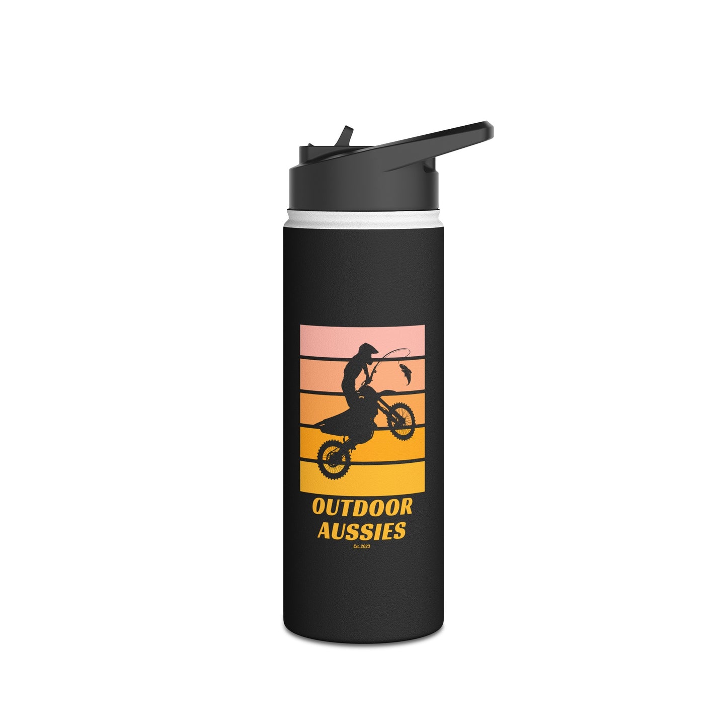 Outdoor Aussies Stainless Steel Water Bottle, Standard Lid