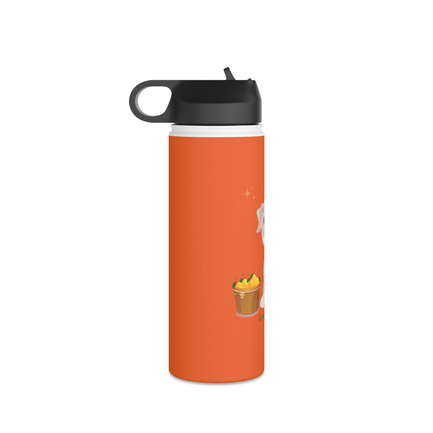 Sandy Cove's Delicious Mangoes Puppy Stainless Steel Water Bottle, Standard Lid