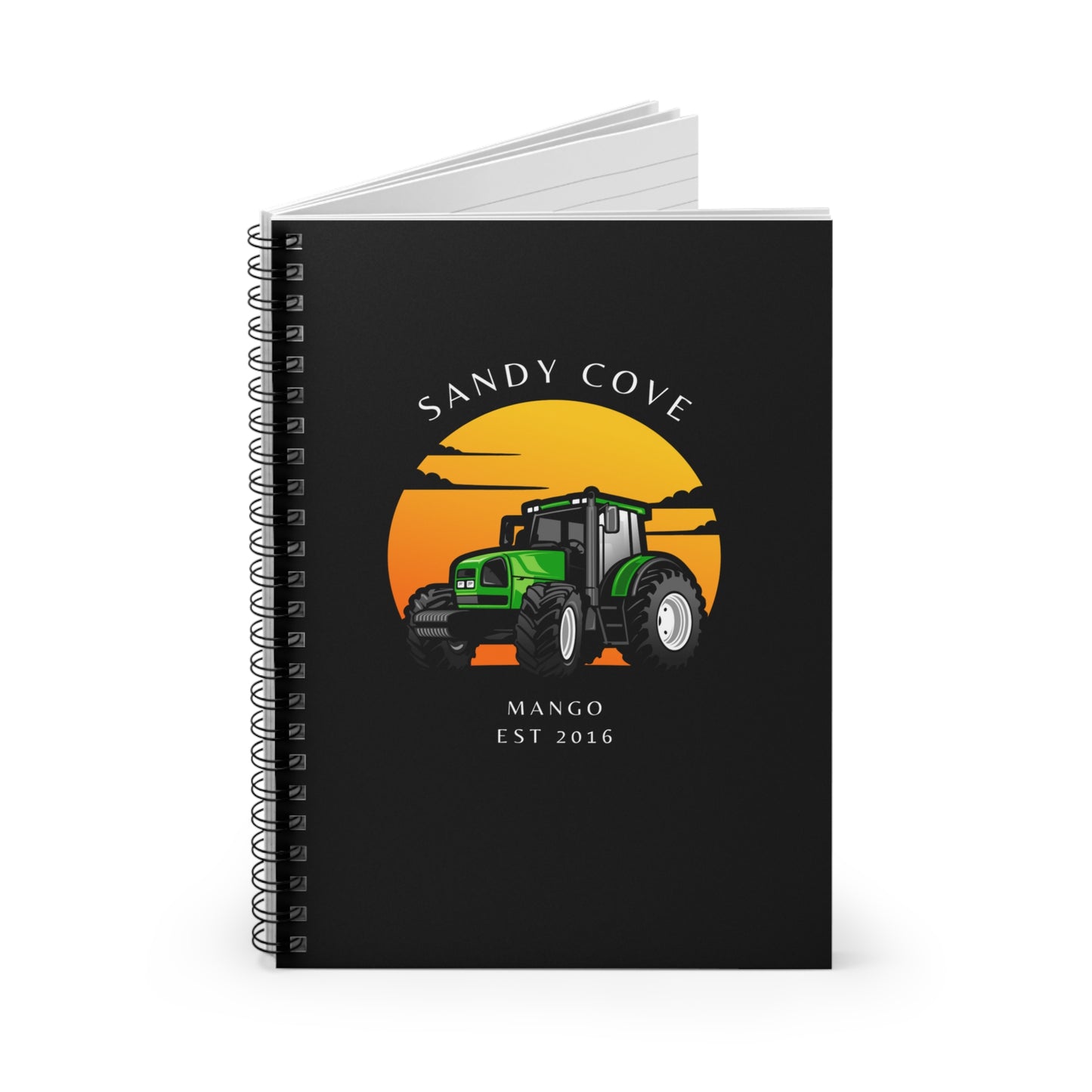 Sandy Cove Mango Tractor Spiral Notebook - Ruled Line (Printed in USA)