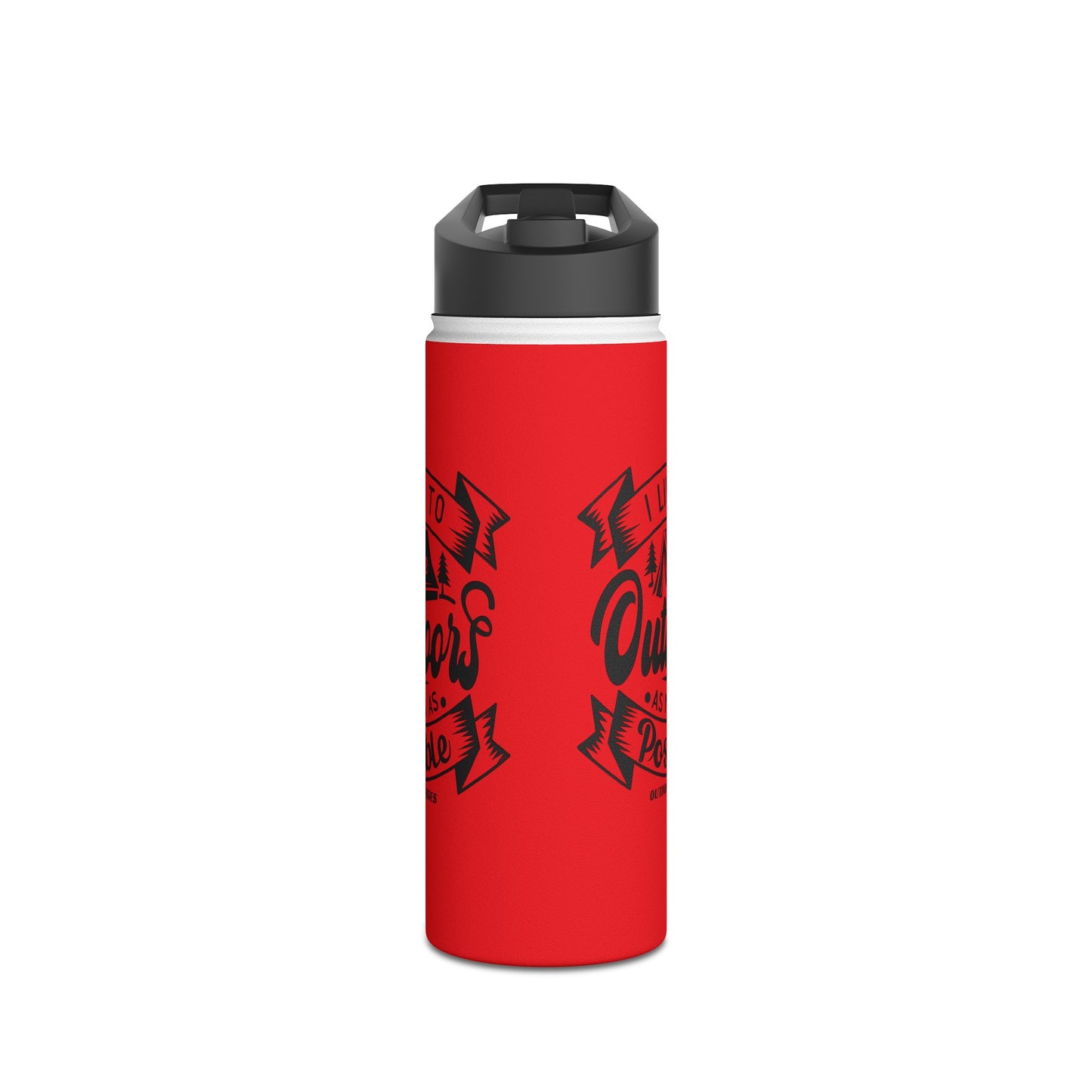 Outdoor Aussies Red Stainless Steel Water Bottle, Standard Lid