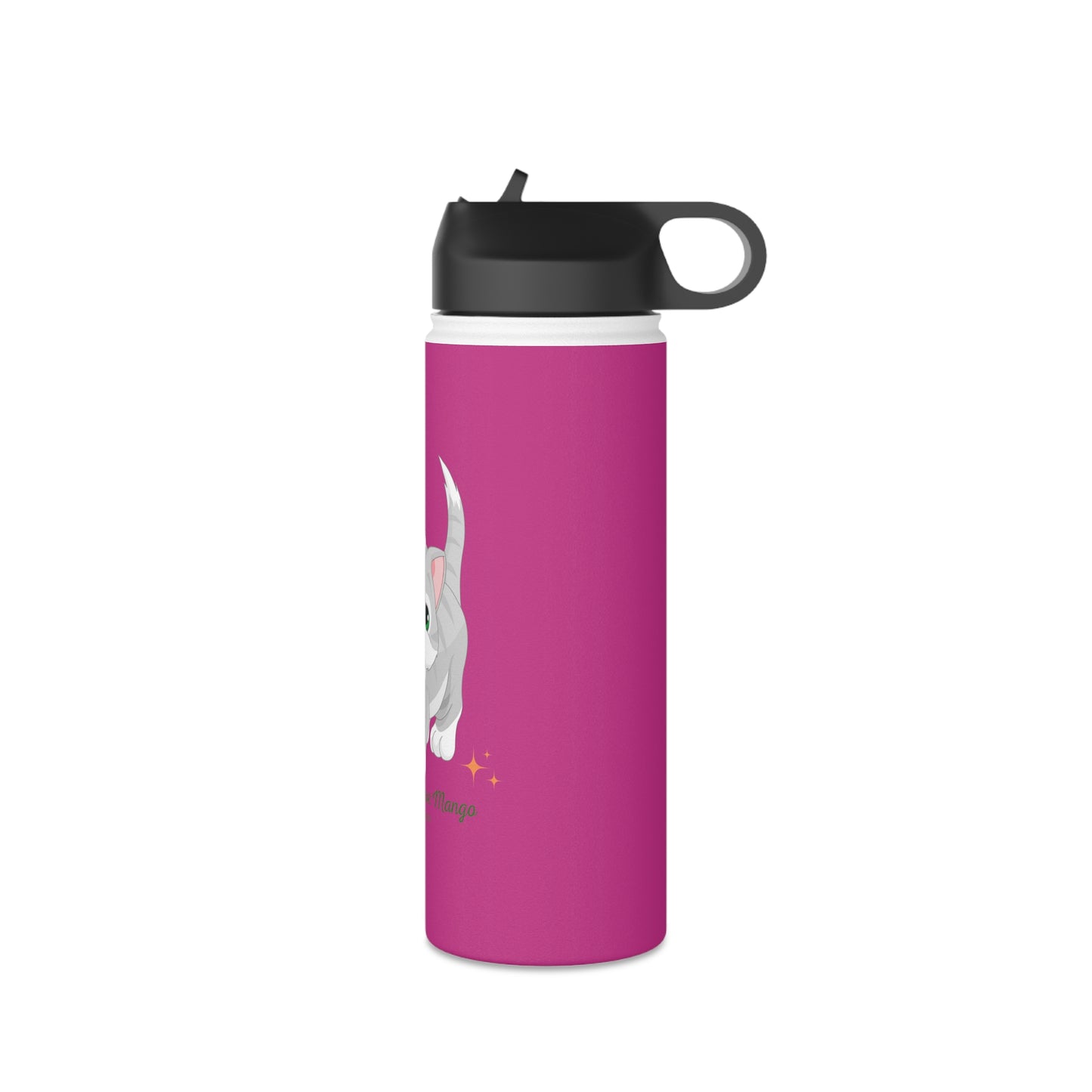 Sandy Cove's Delicious Mangoes Kitten Stainless Steel Water Bottle, Standard Lid