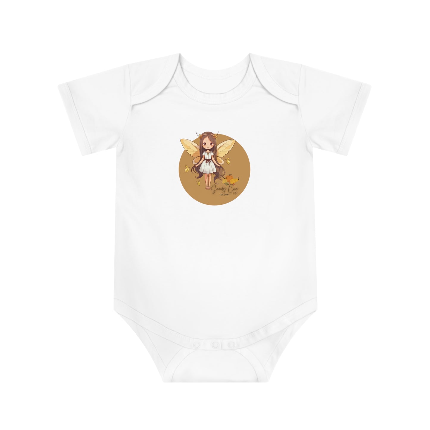 Sandy Cove Pumpkin Fairy Baby Short Sleeve Bodysuit