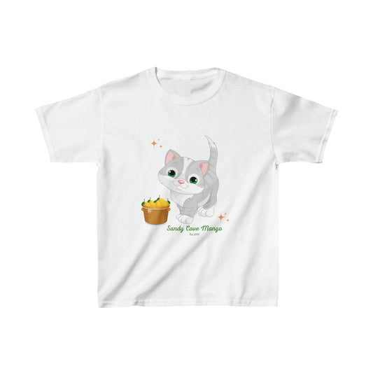 Sandy Cove's Delicious Mangoes Kitten Kids Cotton™ Tee