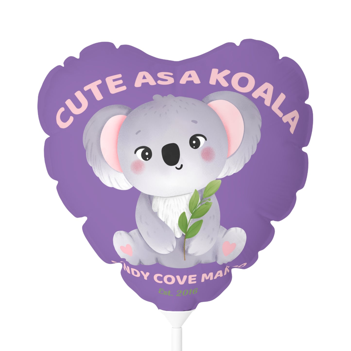 Sandy Cove Mango Cute as a Koala Balloon (Round and Heart-shaped), 11"