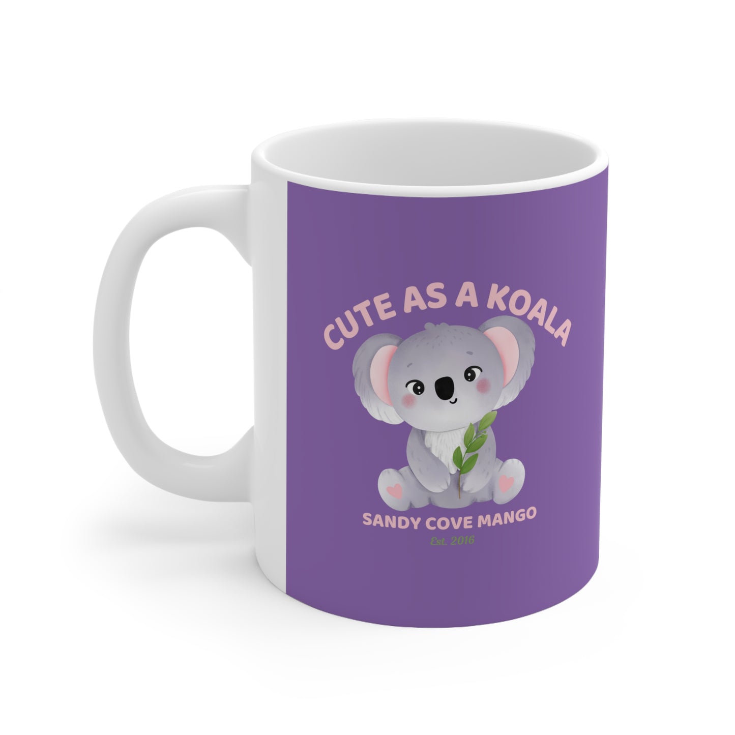 Sandy Cove Mango Cute as a Koala Australian Animal Ceramic Coffee Cups, 11oz, 15oz