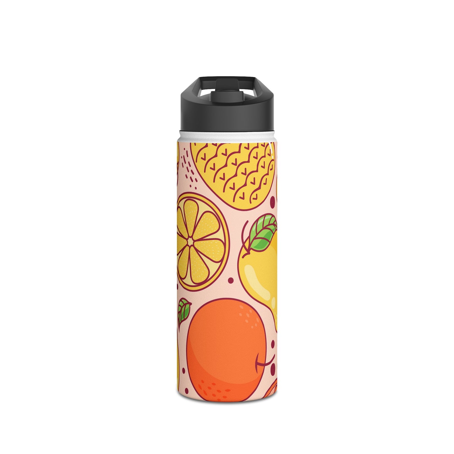 Sandy Cove Mango Tropical Fruit Stainless Steel Water Bottle, Standard Lid