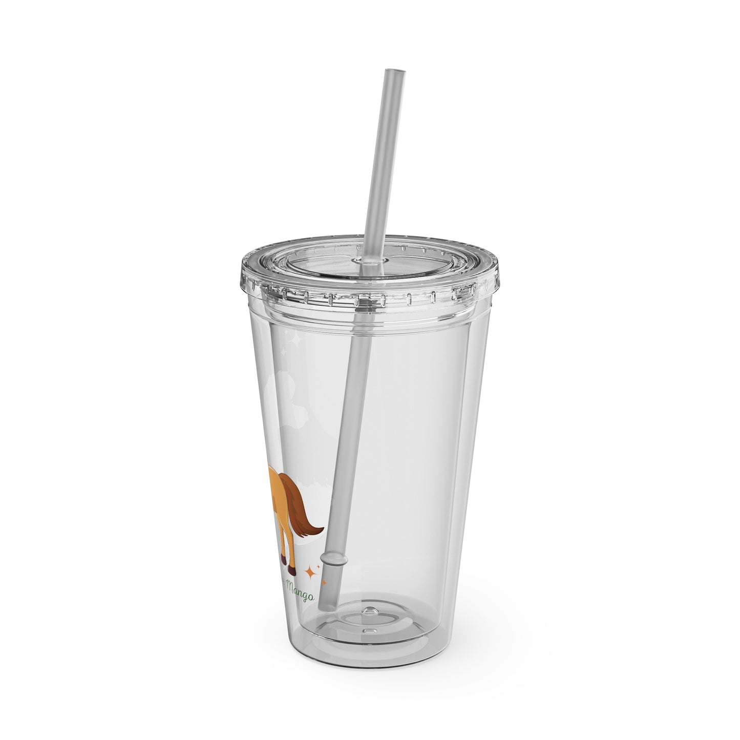 Sandy Cove's Delicious Mangoes Foal Sunsplash Tumbler with Straw, 16oz (Printed in USA)