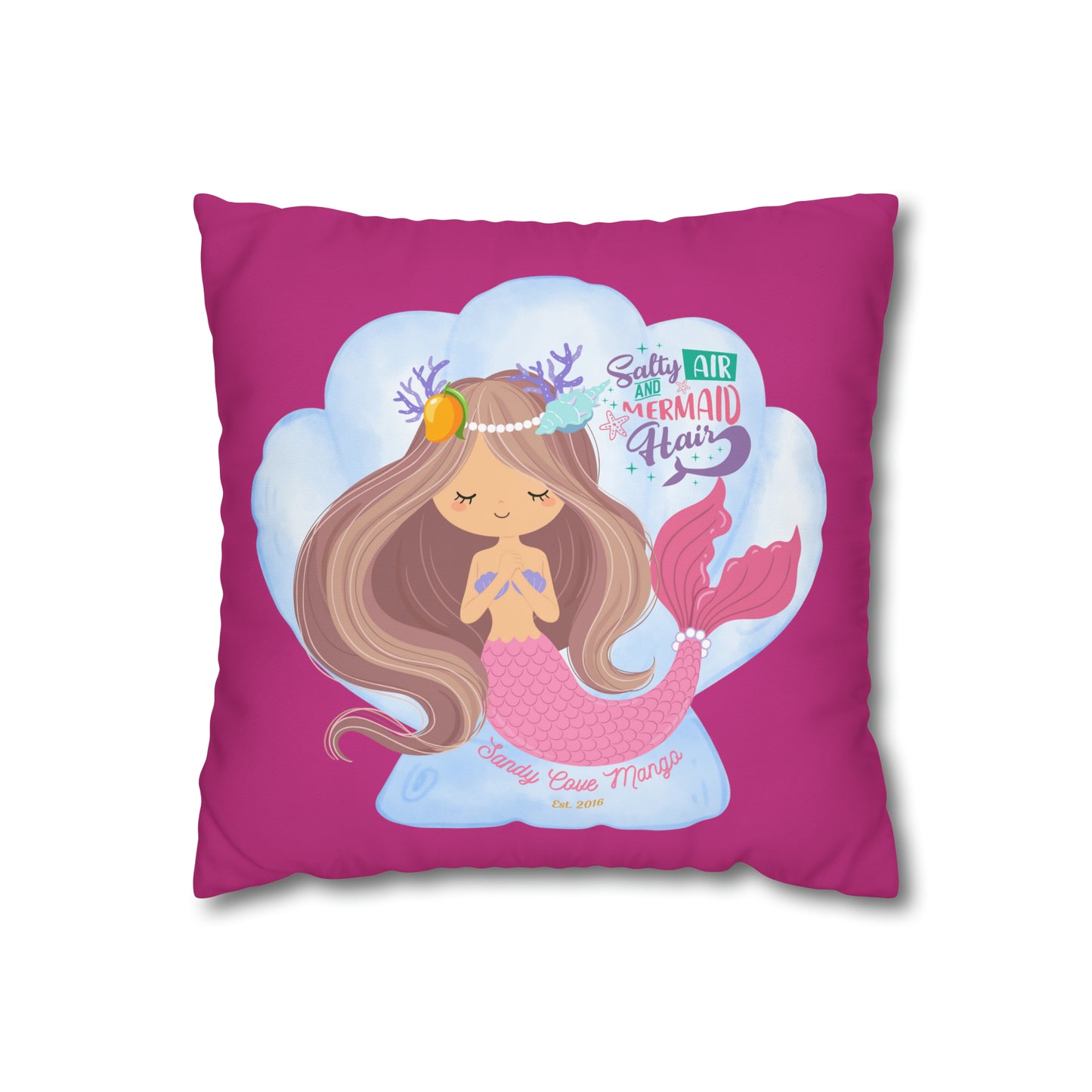 Sandy Cove Mango Salty Air Mermaid Pillowcase