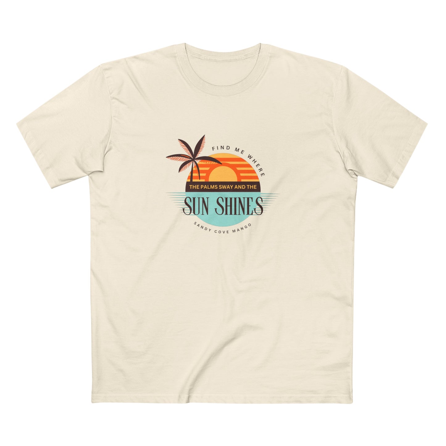 Sandy Cove Mango Sunset Men's Staple Tee