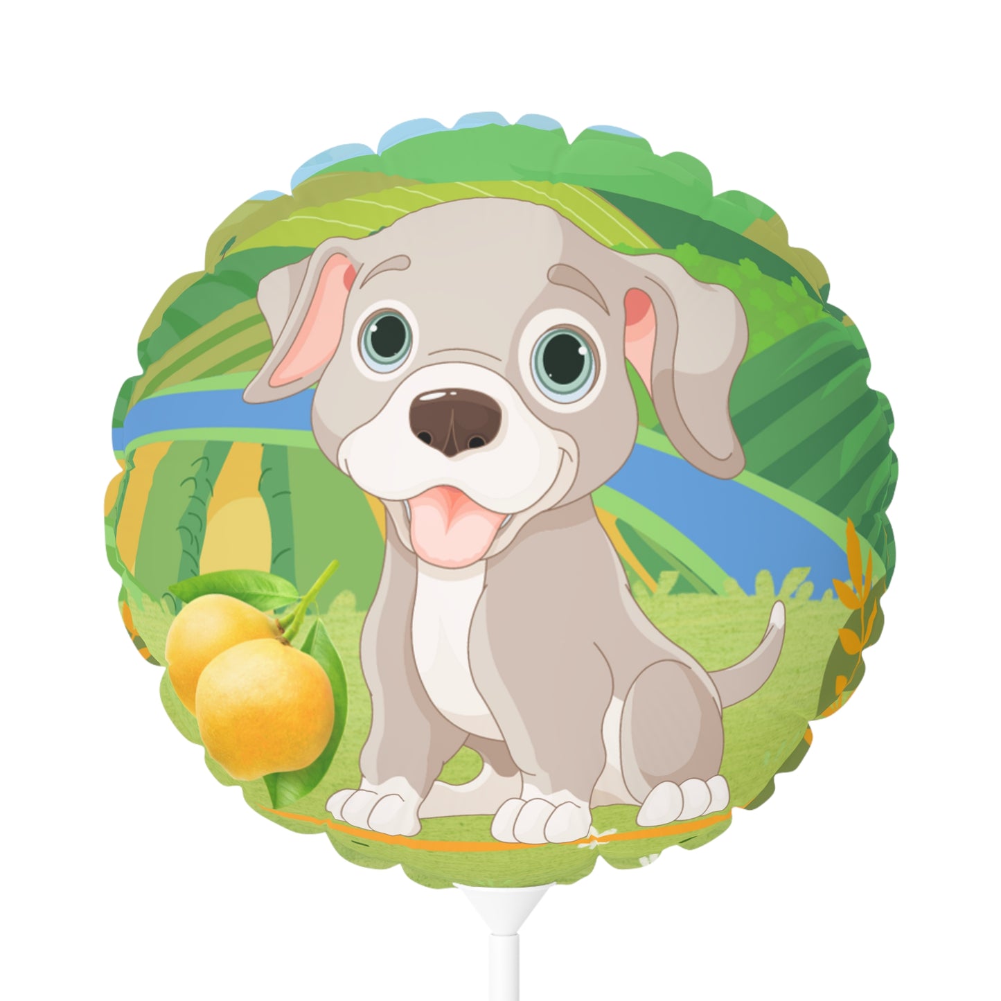 Sandy Cove Delicious Mangoes Puppy Balloon (Round and Heart-shaped), 11" (Printed in USA)