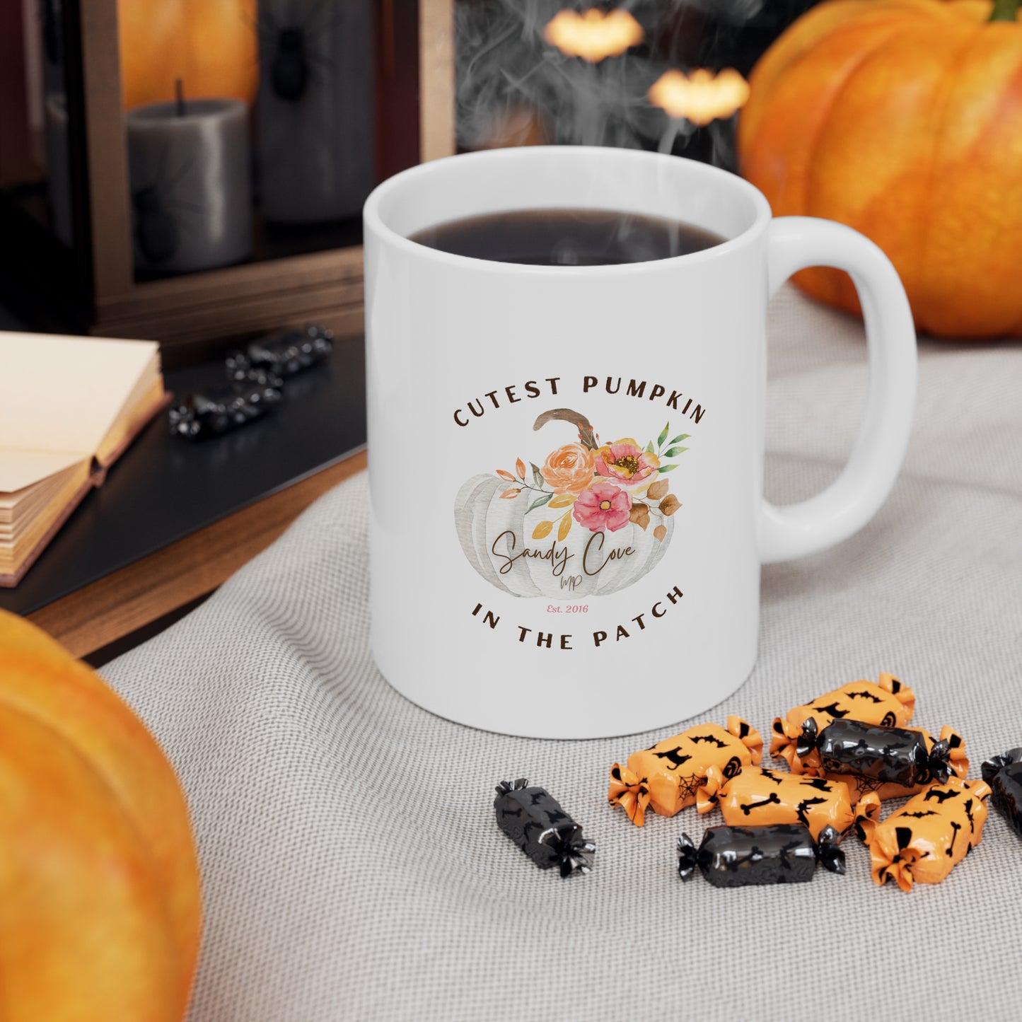 Sandy Cove MP Cutest Pumpkin in the Patch Ceramic Coffee Cups, 11oz, 15oz