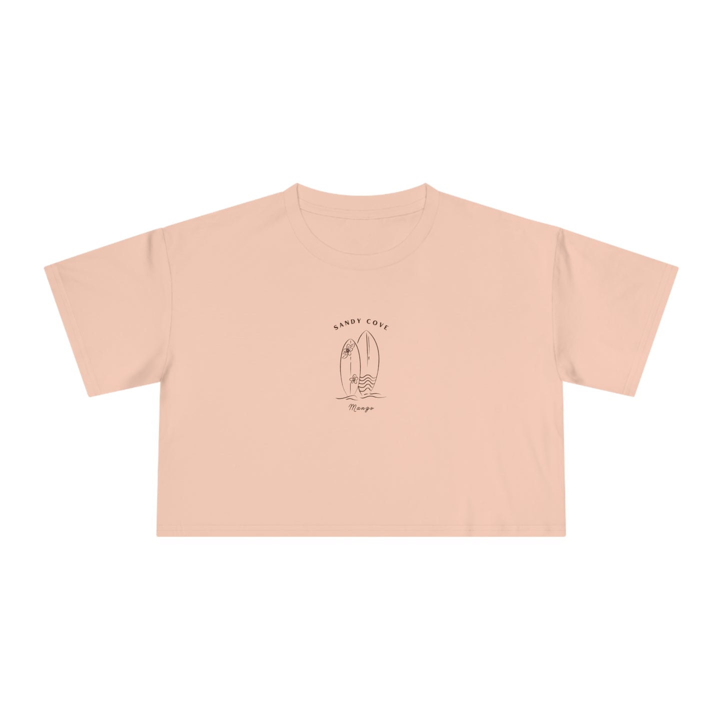 Sandy Cove Mango Women's Crop Tee