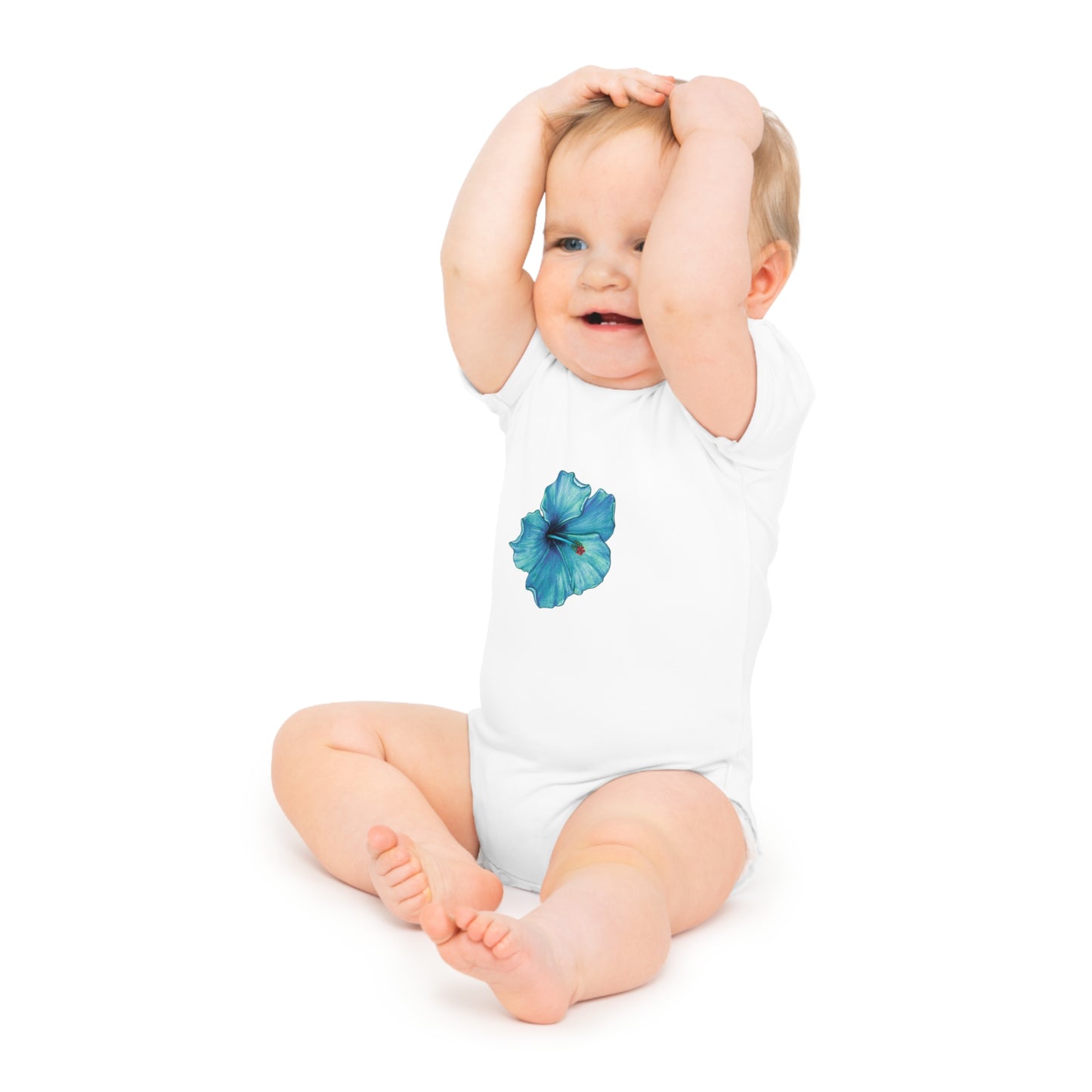 Hibiscus Baby Short Sleeve Bodysuit