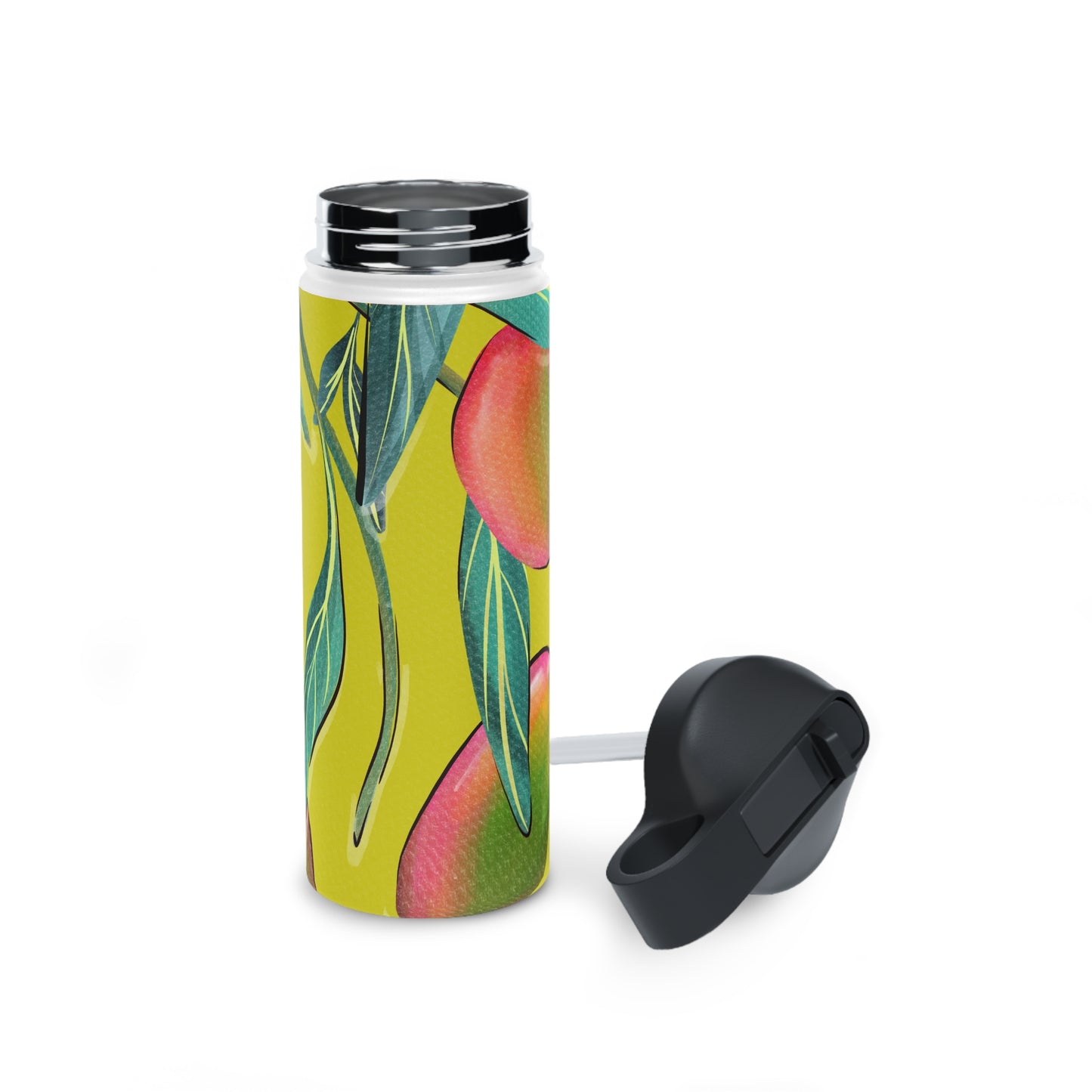 Sandy Cove Mango Stainless Steel Water Bottle, Standard Lid