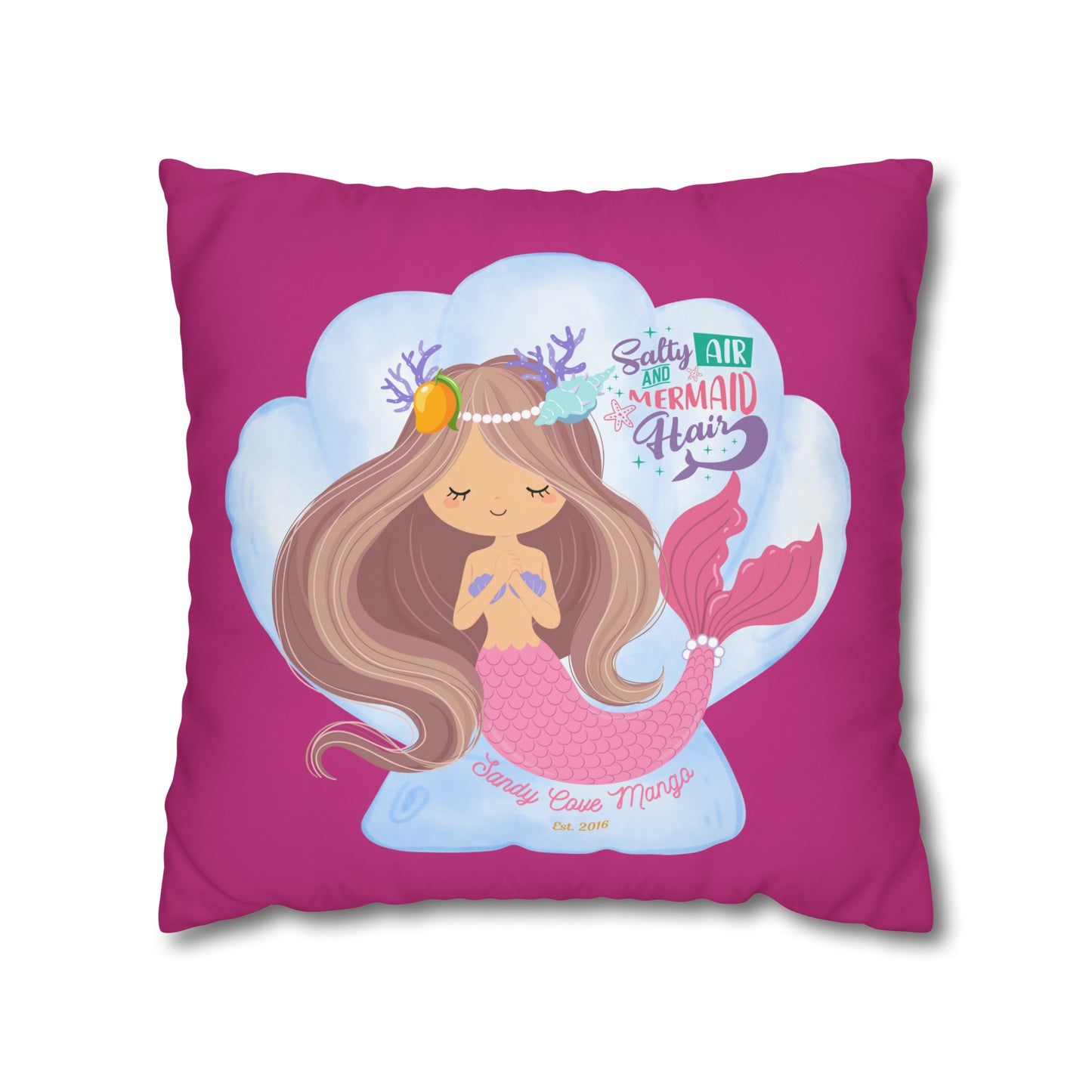 Sandy Cove Mango Salty Air Mermaid Pillowcase