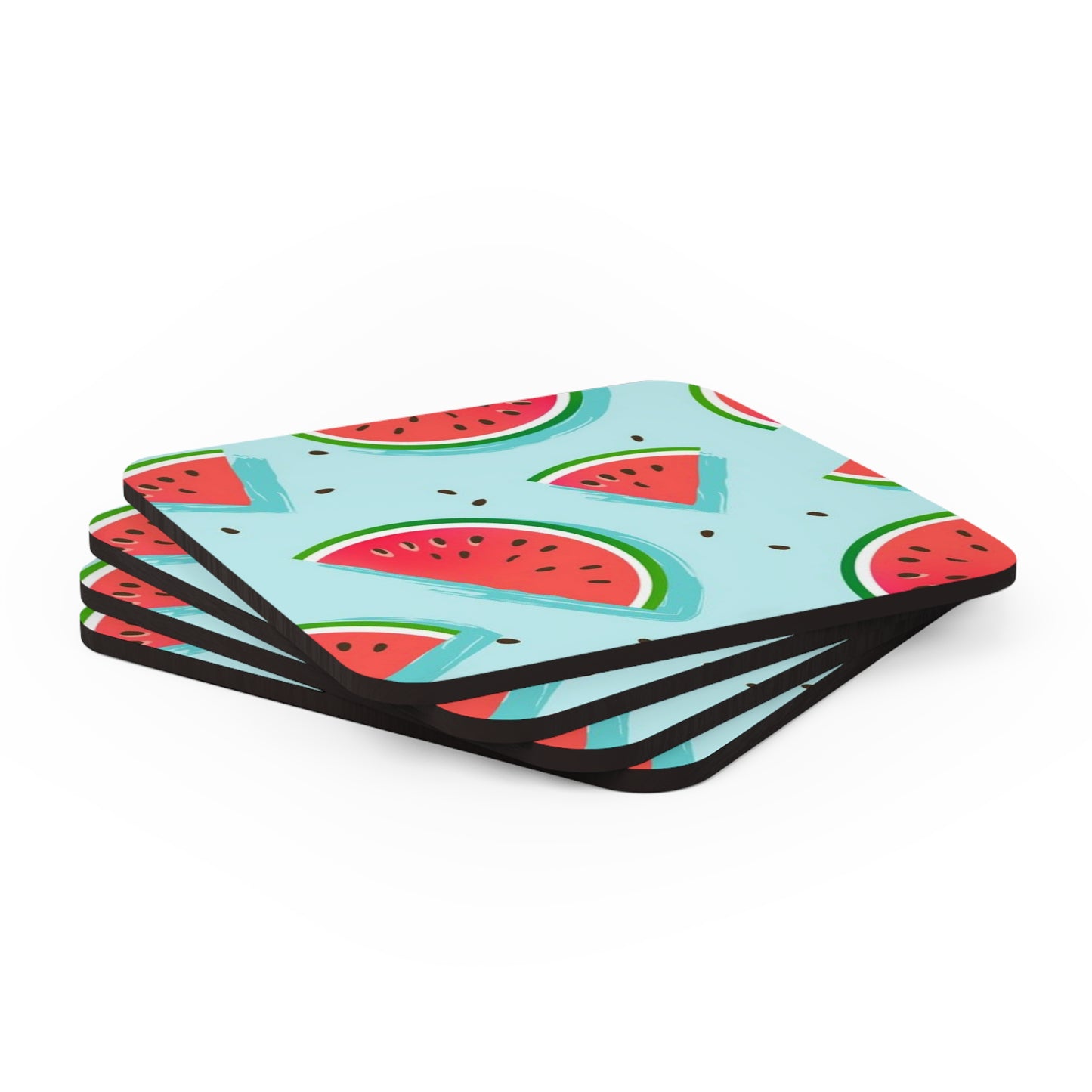 Sandy Cove MP Watermelon Corkwood Coaster Set